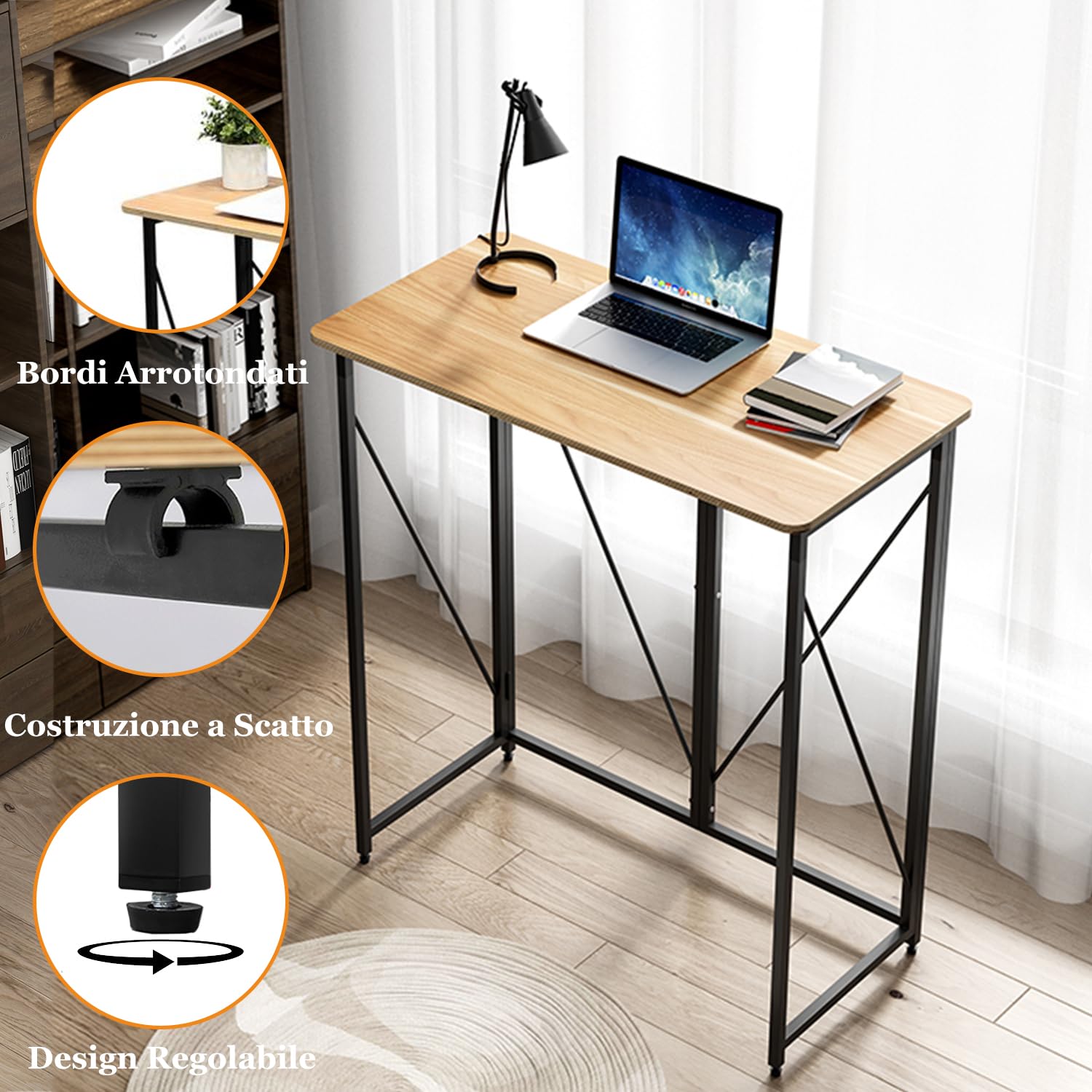 Banco Da Lavoro Pieghevole Scrivania Pieghevole Salvaspazio Con