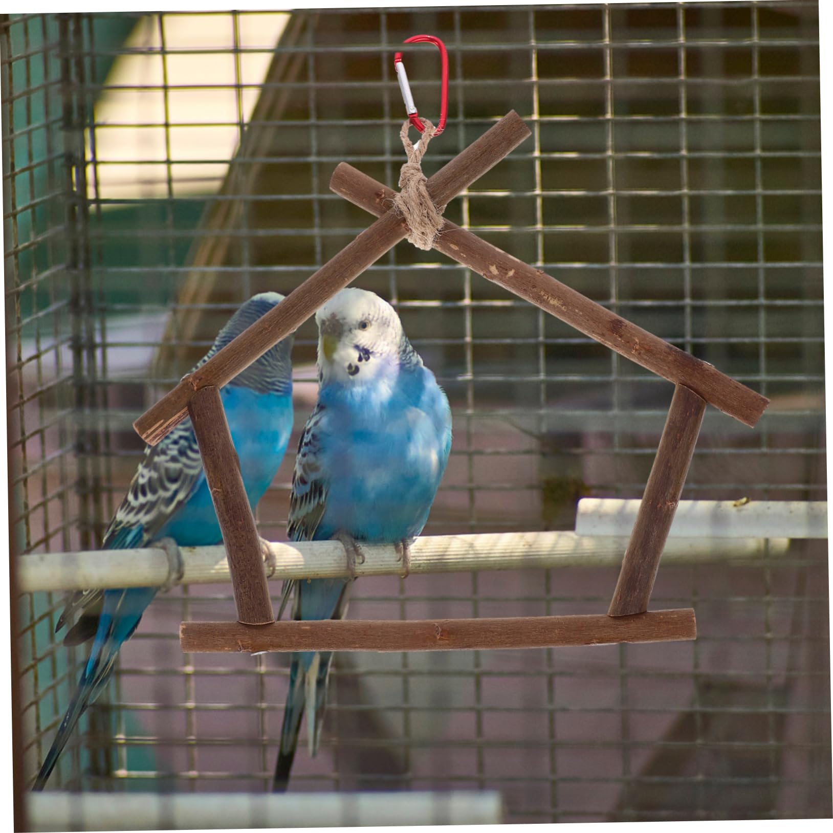 HANABASS 5pièces Perchoir Naturel pour Oiseaux Jouet De Forme De Maison pour Perruches Et Perroquets Accessoire De Cage Et