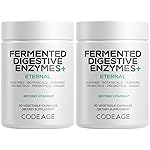 Codeage Fermented Digestive Enzymes Supplement 3-Month Supply - 14 Digestive Enzymes, Probiotics, Prebiotics, Fermented Botanicals, Plant-Based Multi Pancreatic Enzymes - 1 Capsule a Day - 2-Pack