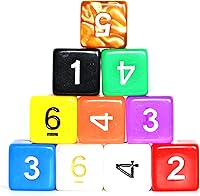 Vista 3 de SmartDealsPro Paquete de 10 dados poliédricos multicolor D4 D6 D8 D10 D12 para juegos de mesa Dungeons and Dragons DND RPG MTG