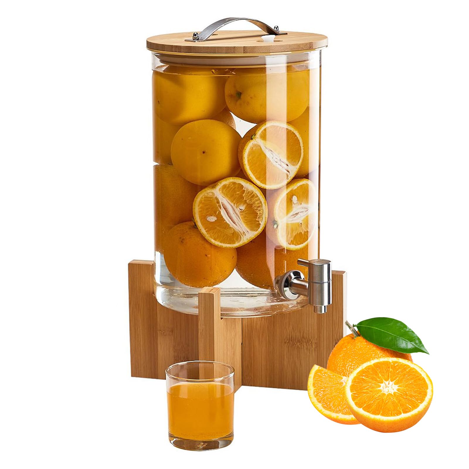 AYCDL Beverage Dispenser with Stand, Drink Dispenser with Spigot for Hot or Cold Drinks, Ideal for Water, Juice, Iced Tea - for Parties and Events,8L