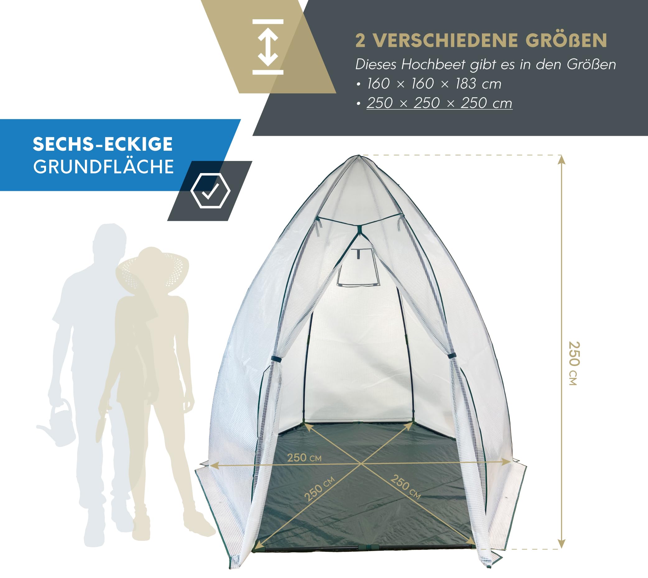 WESTMANN Überwinterungszelt Avocado 250x250x250 cm Pflanzenschutz