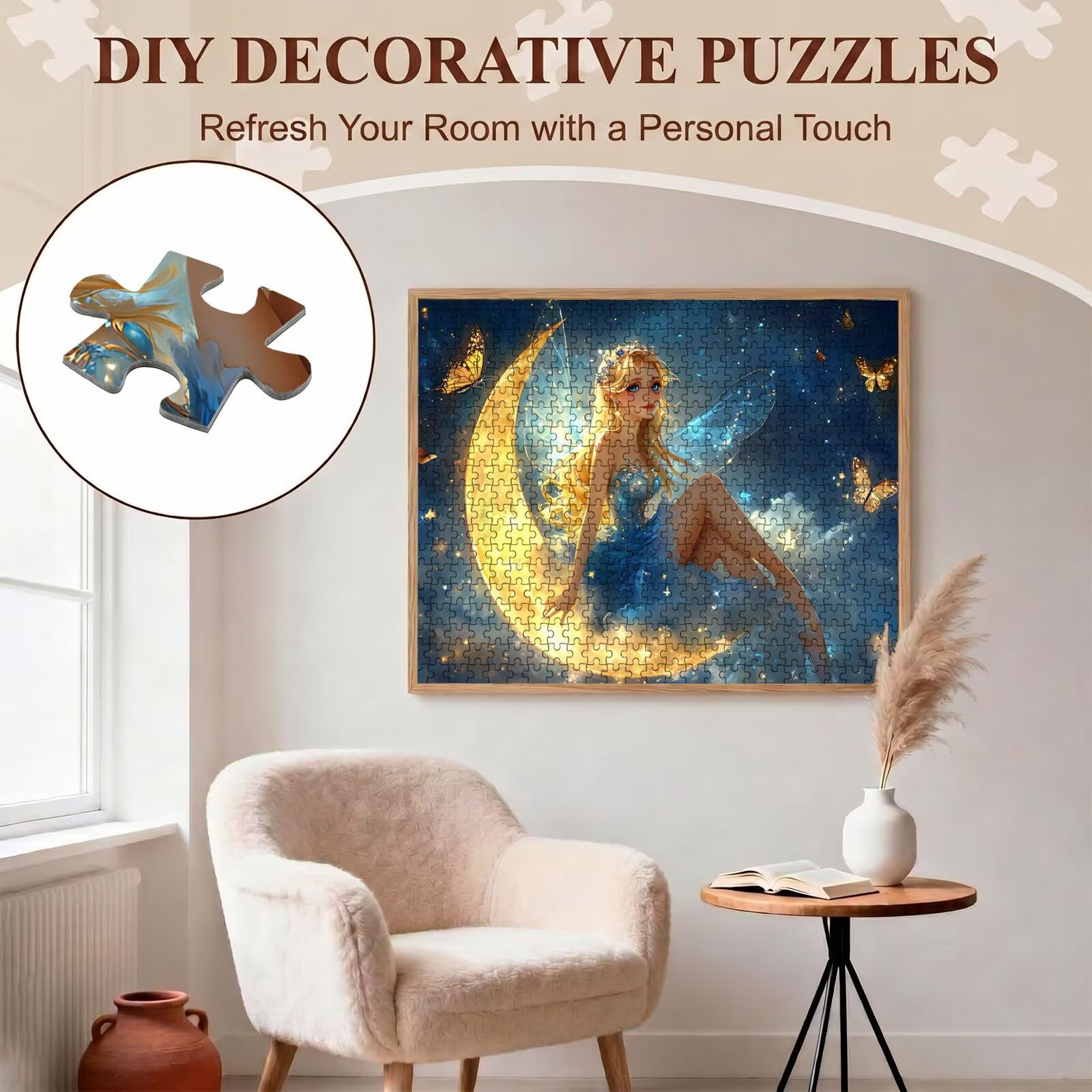 Bellezza luna Puzzle 1500 Pezzi per Adulti, Puzzle in Legno - Collezione Classica con Poster Incluso - Sfida di Concentrazione e Passatempo Antistress, Gioco Educativo per Famiglia, 87 x 57 cm f0-740