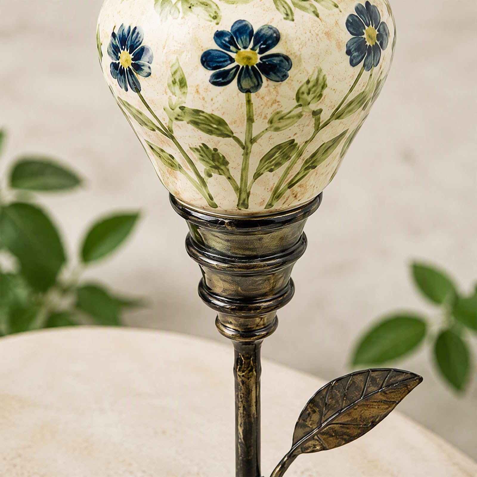 Vintage ceramiczny karmnik dla kolibrów Pałka ogrodowa (D)