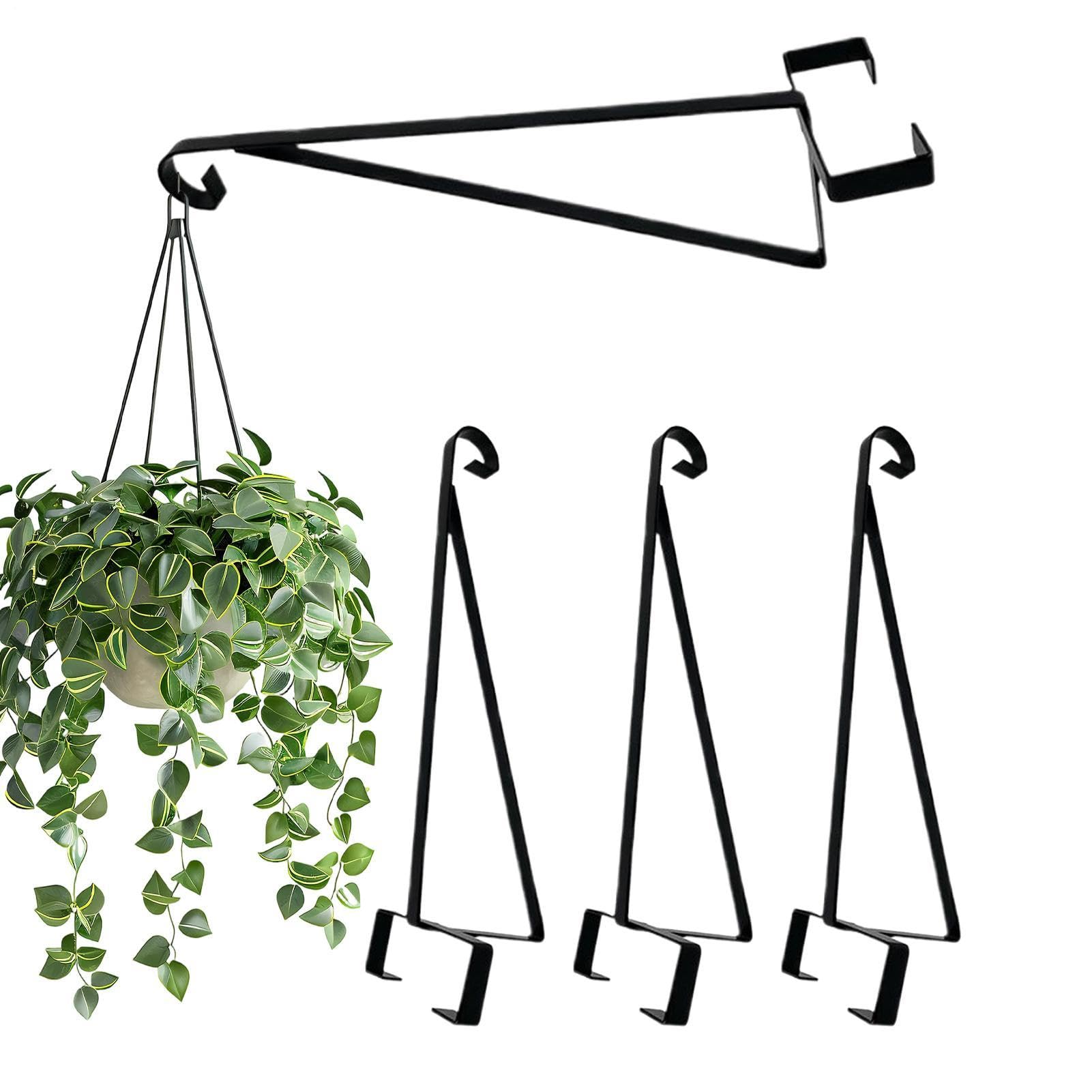 Generico Gancio piante Set Da 4 Supporti Per Vasi 38 cm | Ganci Portavasi Per Campanelle A Lanterne Mangiatoie Parete Ringhiera Giardino Recinzione Balcone Patio Fiori