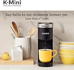 Keurig K-Mini Single Serve Coffee Maker, Black | Single-Serve K-Cup Brewer, Brews 6-12 Oz, One-Cup Reservoir, Cord Storage, Under 5 Wide