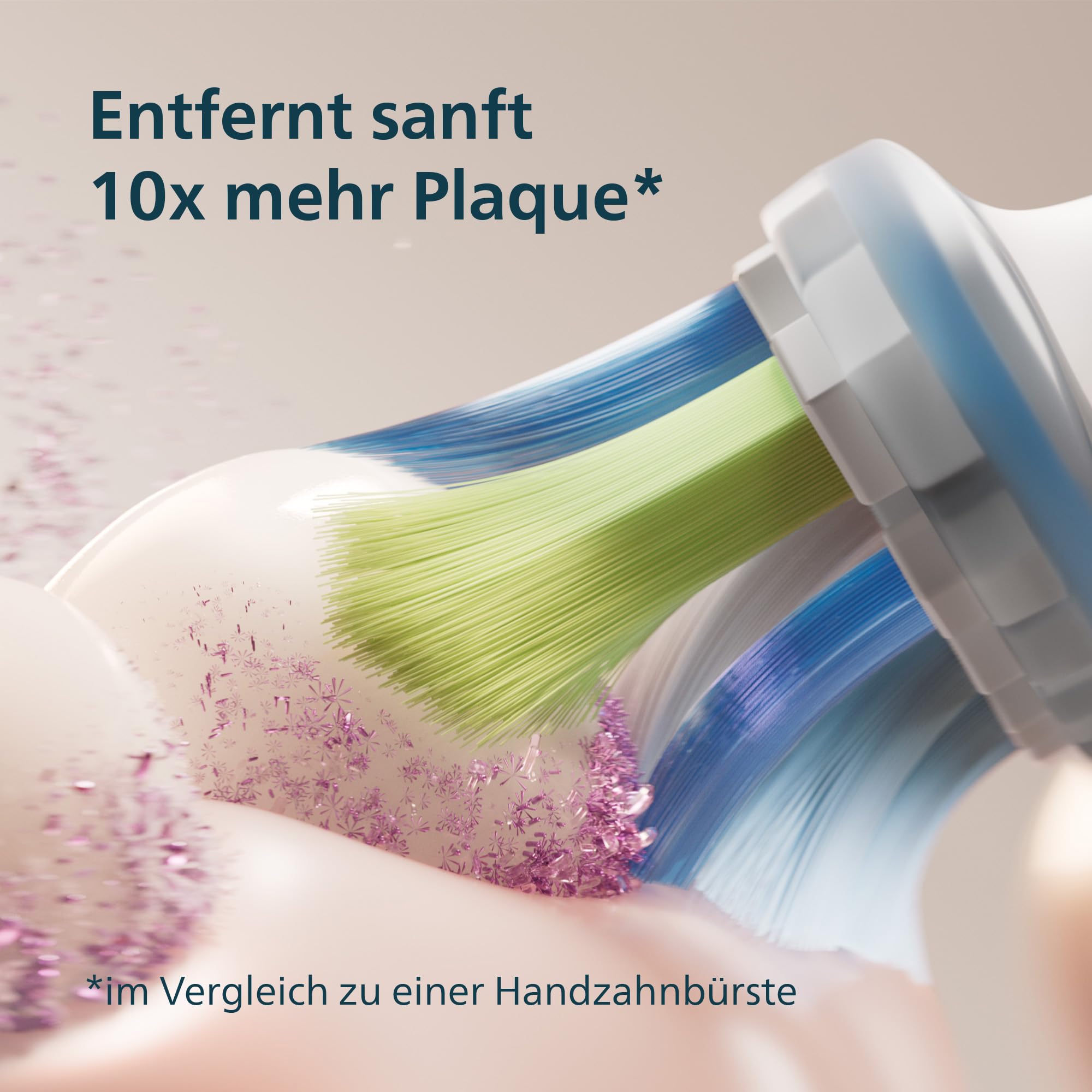 Philips Sonicare DiamondClean 9000 elektrische Zahnbürste, Schallzahnbürste mit App, Drucksensor, 4 Putzmodi, 3 Intensitätsstufen, Ladeglas und USB-Reiseetui, Roségold, Modell HX9911/94