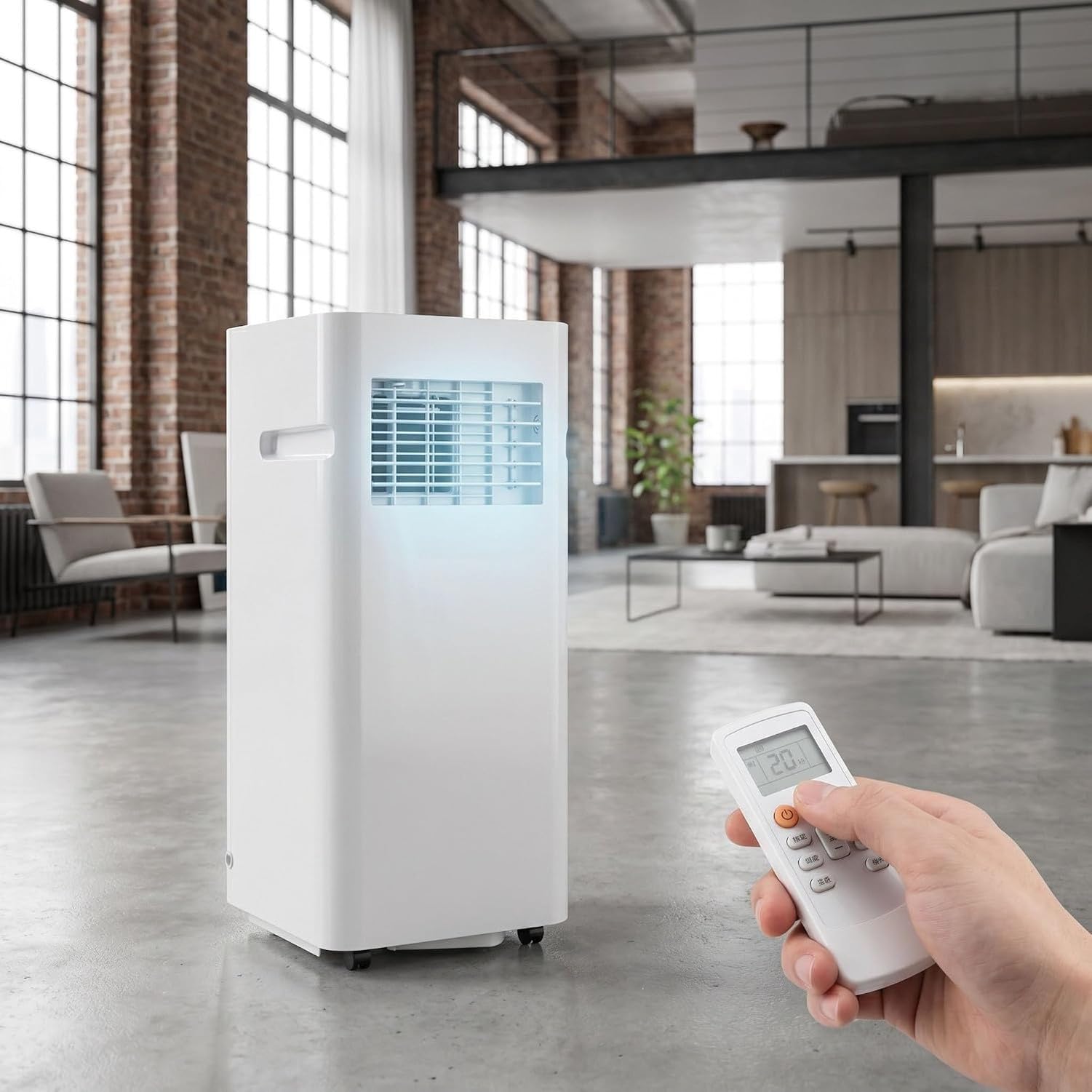 Aire Acondicionado Portátil 12000BTU, Equipo Silencioso con Temporizador y Mando a Distancia, Instalación Fácil para Dormitorios, Enfriador de Bajo Cons, Style 4, 7000 BTU