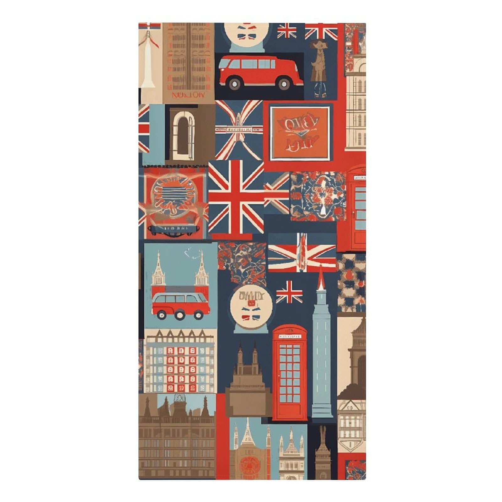 QMNLKH England Symbols Beach Towel for Women, Large Microfiber Pool Towel for Men, Absorbent Swim Towels for Home, Lightweight Bath Towels for Camping, Yoga, 30.3"x61.4"