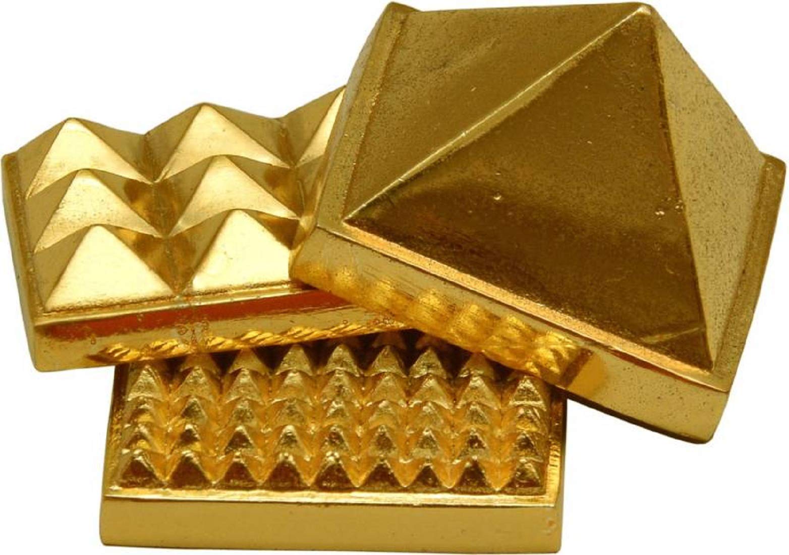 Indian Vastu Pyramid Yantra in Ashtadhatu for Vastu Correction (4 Cms) (1 Set) by Indian Collectible