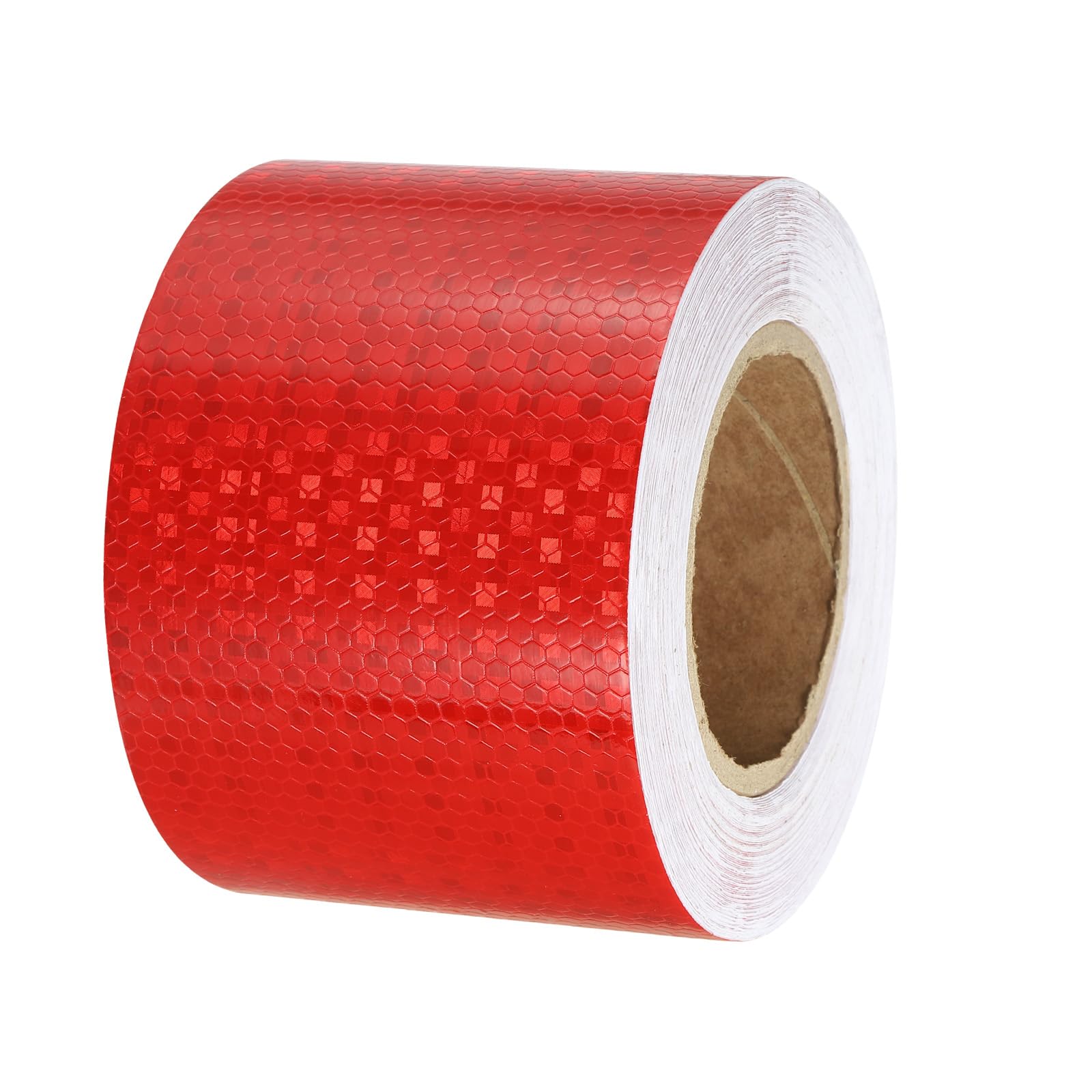 PATIKIL Ruban Réfléchissant Adhésif Rouge 1 Rouleau 10cm x 25 Mètres Ruban Adhésif Réfléchissant de Sécurité Imperméable et Haute Visibilité pour Camions, Remorques, Voitures