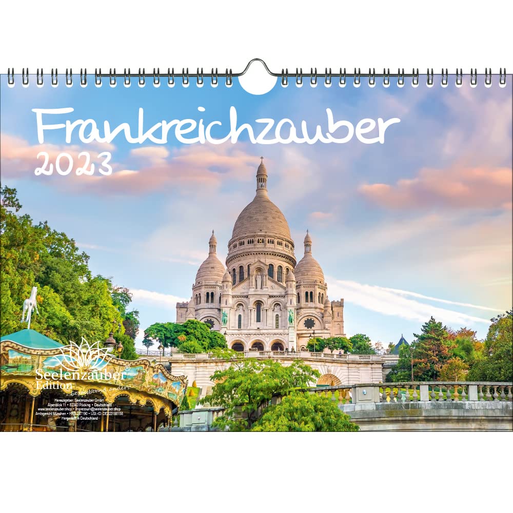 KN2023-4W-0330-D-0 Francezauber DIN A4 Calendar for 2023 France Soul Magic Multi-Coloured