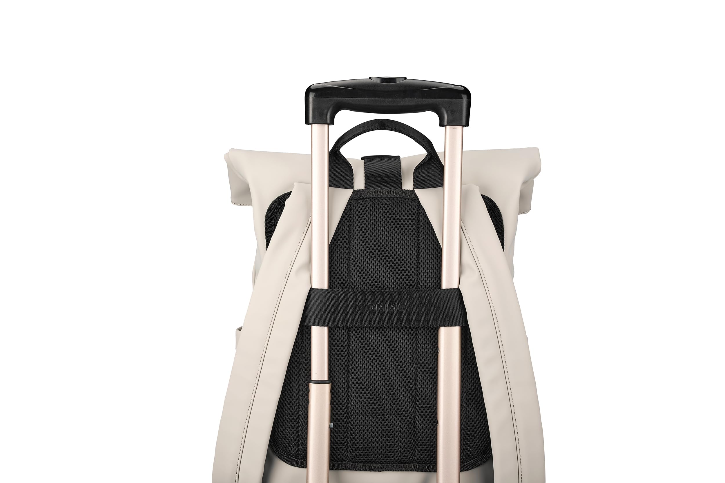 Tucano, Gommo Rolltop Zaino Porta PC per MacBook Pro 13" e Laptop 14" in Materiale Gommato, Zaino Lavoro Uomo Donna con Chiusura Arrotolabile, Tasca Imbottita e Fascia Trolley, Grigio