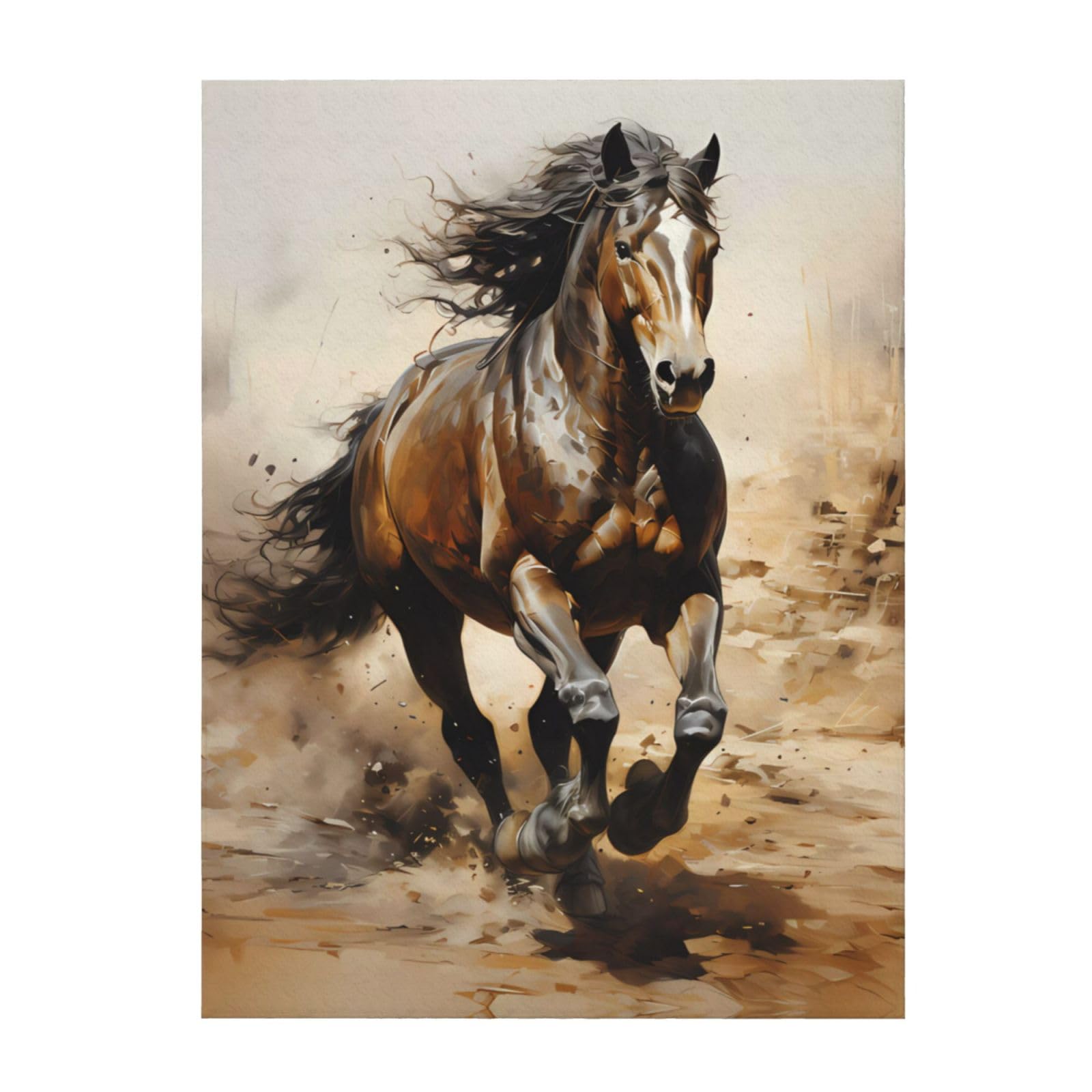 Couverture super douce impression cheval lit canapé légère chaude