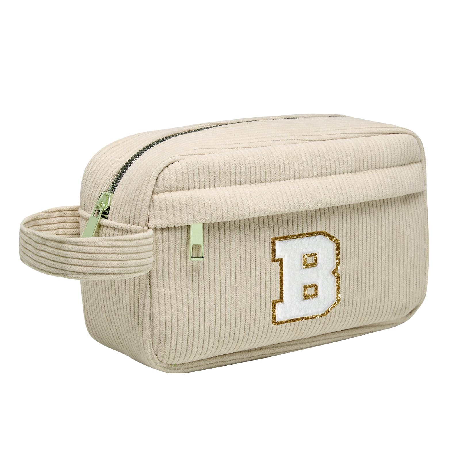 Neceser Maquillaje Mujer Personalizado Inicial, Bolsa de Cosméticos de Viaje, Gran Capacidad Neceser de Maquillaje de Pana, Regalo Cumpleaños Navidad para Mujeres Novias Mejores Amigas, Rosa L — view 20
