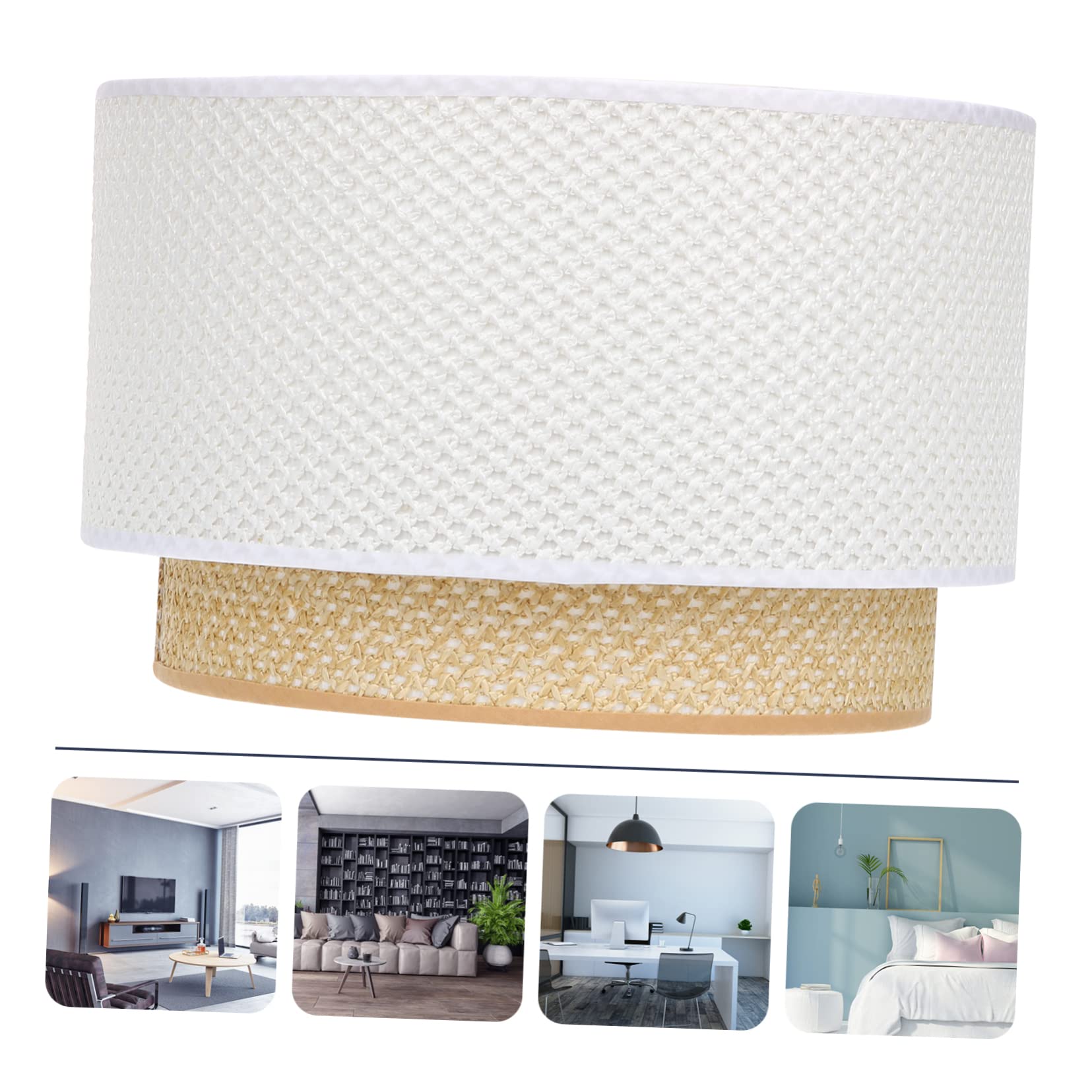 Abat-jour à Plusieurs Niveaux pour Lustre E27/e14 Blanc