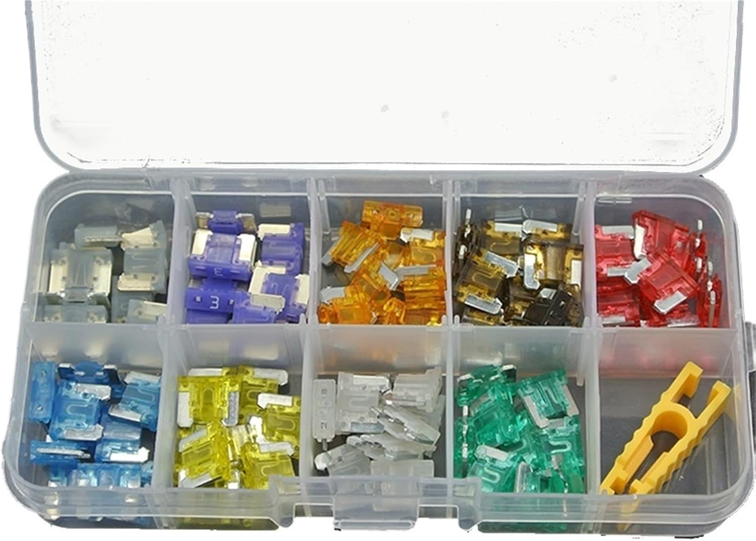 90pcs 2,3,5,7.,10,15,20,25,30A Low Profile Micro Blade Mini Fuse Assortment Set