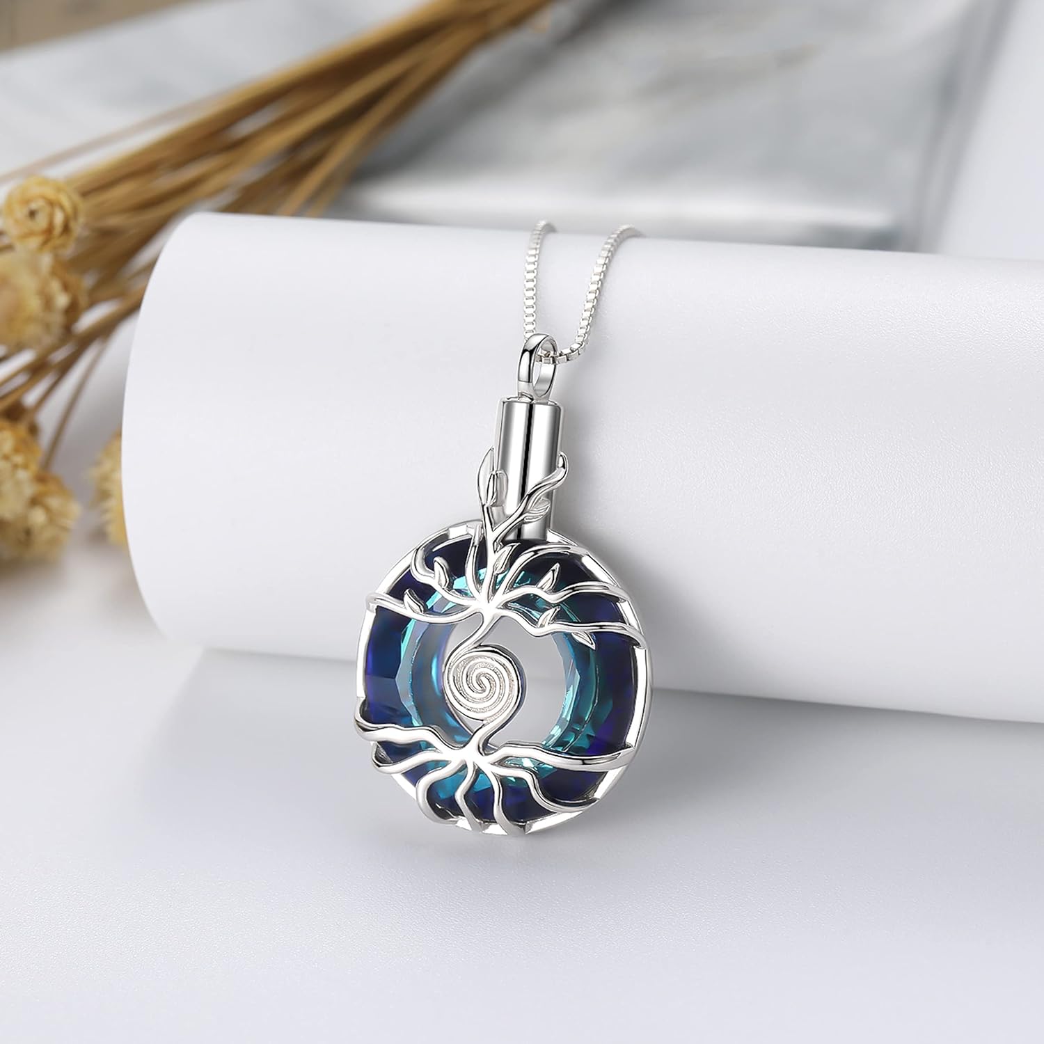 Sterling Silver Urn Neckalce for Ashes for Women: Cremation Jewelry for Women - Ashes Keepsake Pendant Memorial Jewelry Gifts for A Loss of Loved Ones - Image 3