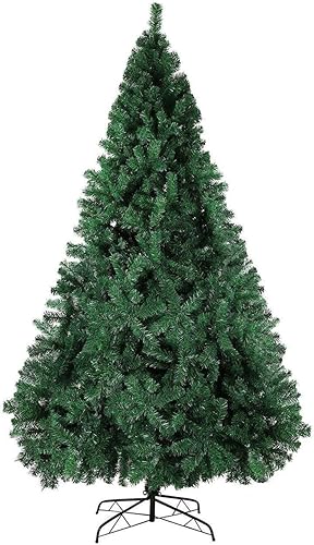 Árbol de Navidad artificial de 9 pies de alto árbol de Navidad falso 1850 puntas árbol completo con soporte de metal sólido