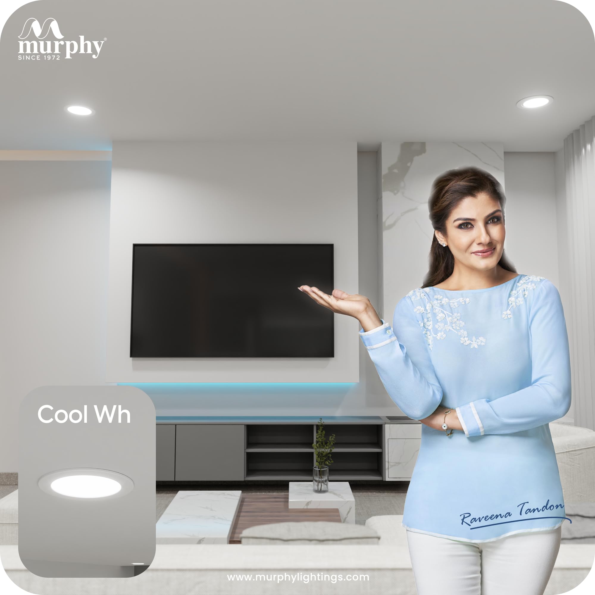 Murphy 9W LED Cool White CBL Round Panel Conceal Box Down Light, Pack of 6 4