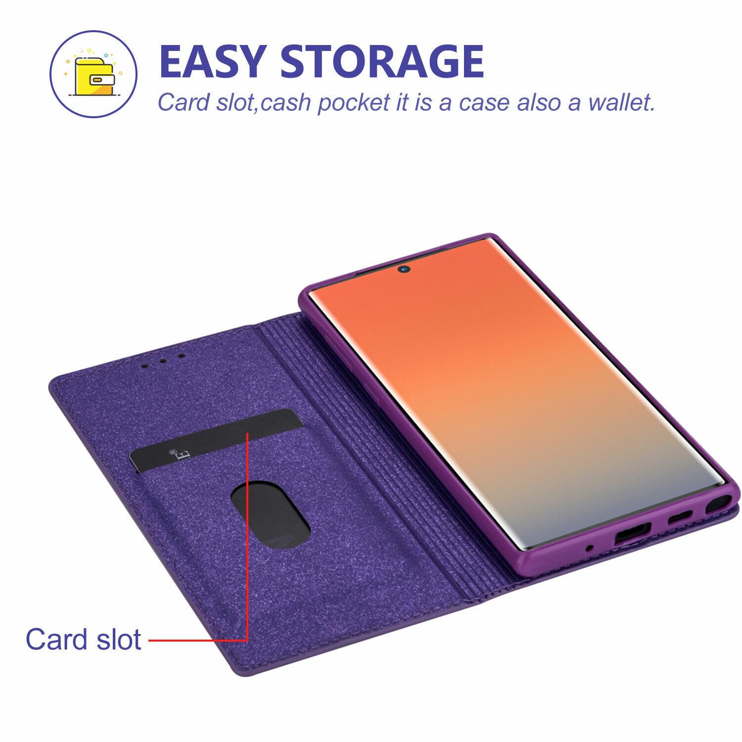 Generic Étui compatible avec Samsung Galaxy S20 FE (couleur : gris) étui portefeuille à rabat magnétique à paillettes en cuir avec porte-cartes