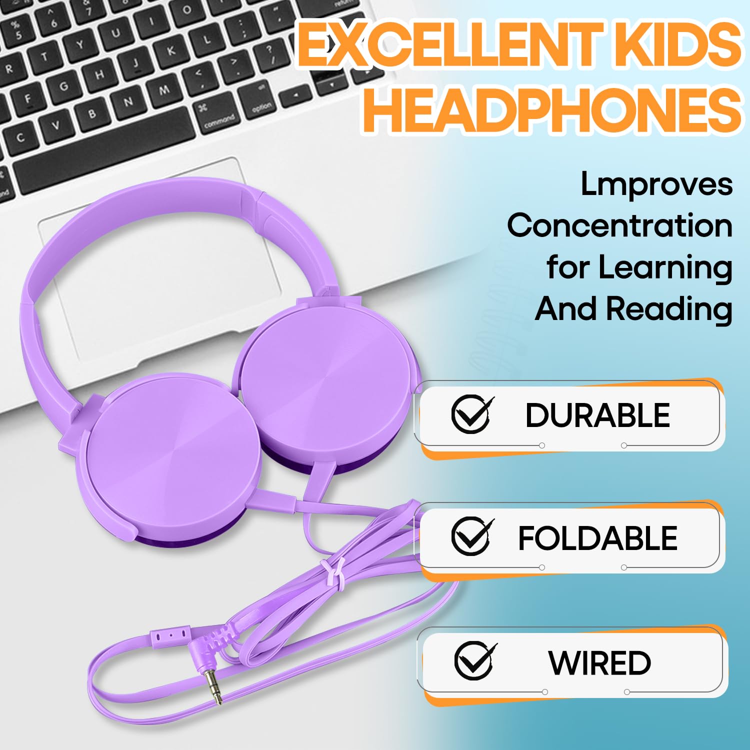 Set di 12 cuffie da scuola per bambini multicolori stereo over ear auricolari auricolari cablati per studenti, comodi auricolari girevoli per bambini, biblioteca aereo online apprendimento e viaggio