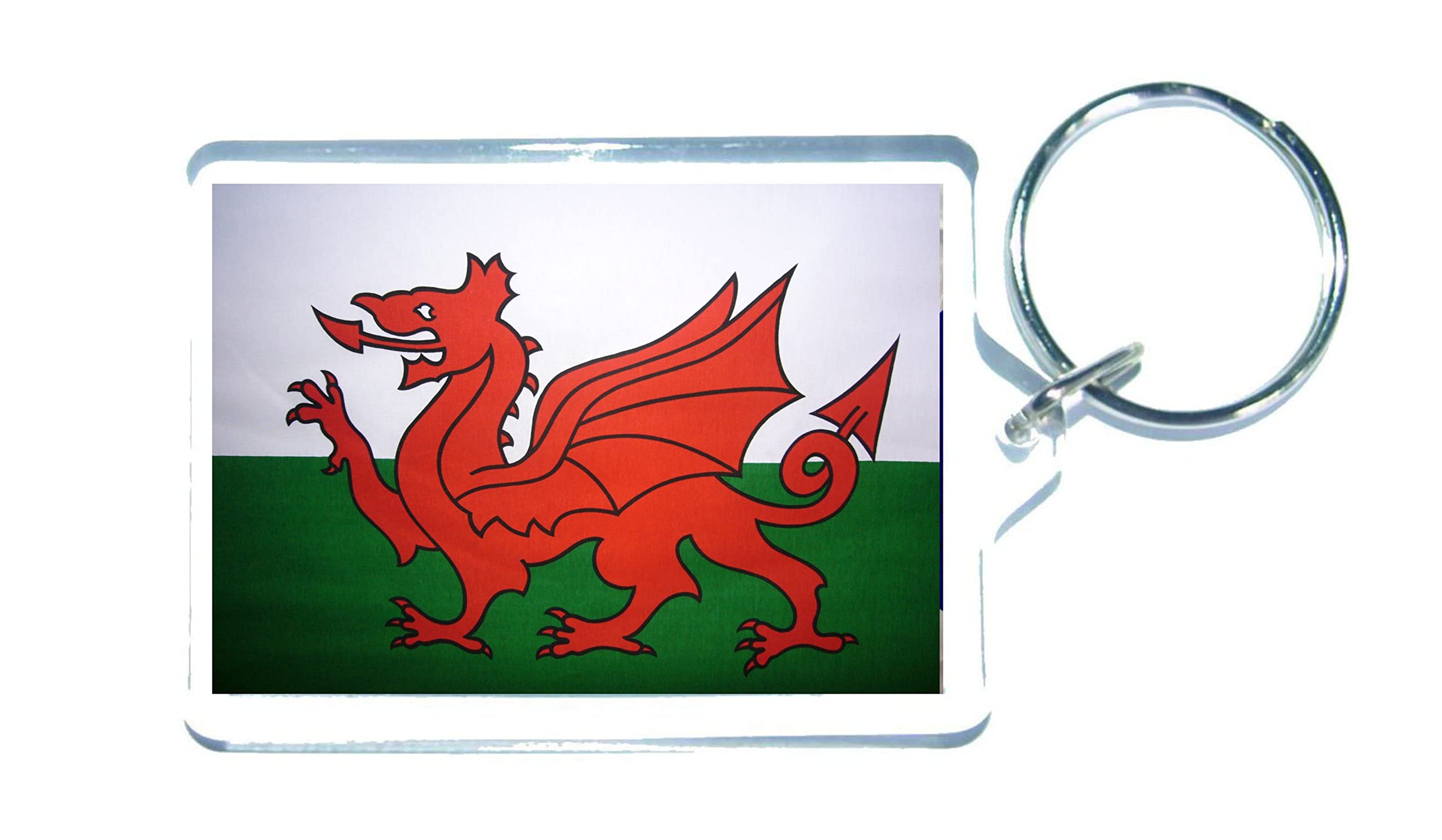 Decalarama Wales Flag Keyring Gift - Cute Welsh Novelty Country Key Fob - Birthday Present - Sadnick Gifts