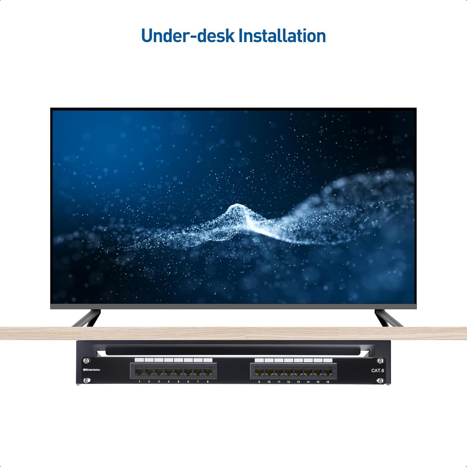 [Enhanced] Cable Matters Max 170 lbs Heavy Duty 19-inch Vertical 1U Wall Mount Rack Patch Panel Bracket, Versatile Vertical and Horizontal Installation for 19" Network, Server, and Equipment - Image 3