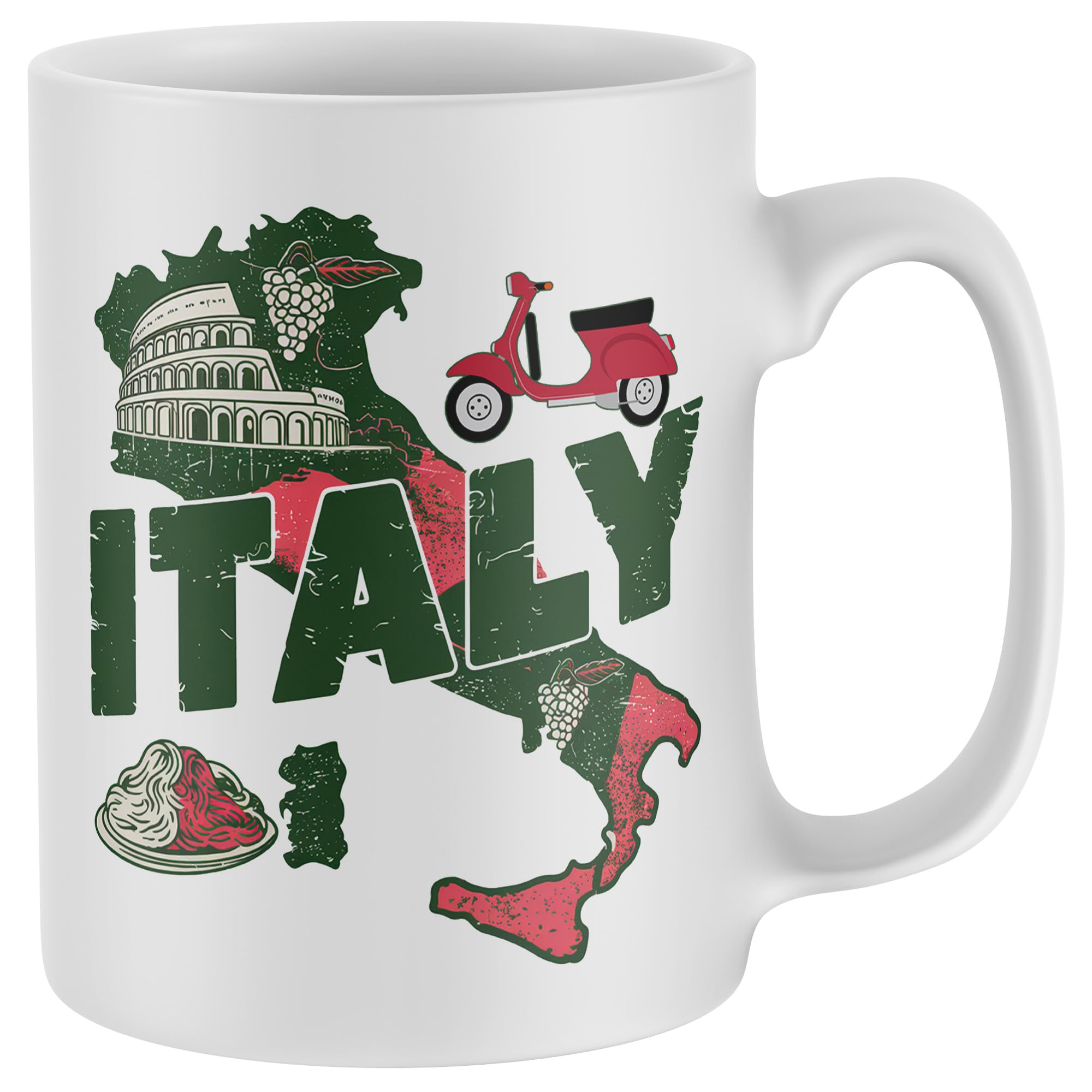 Purple Print House Country of Italy Mug Italian Travel Italia Men Women Backpacker Travelling Coffee Tea Gift Cup