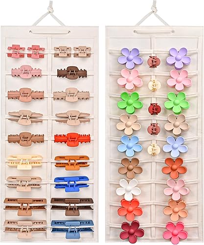 Miniatura 8 de Lolalet Organizador de pinzas para el cabello, 1 paquete de organizador de pinzas para el cabello colgantes para mujeres y niñas, organizador de