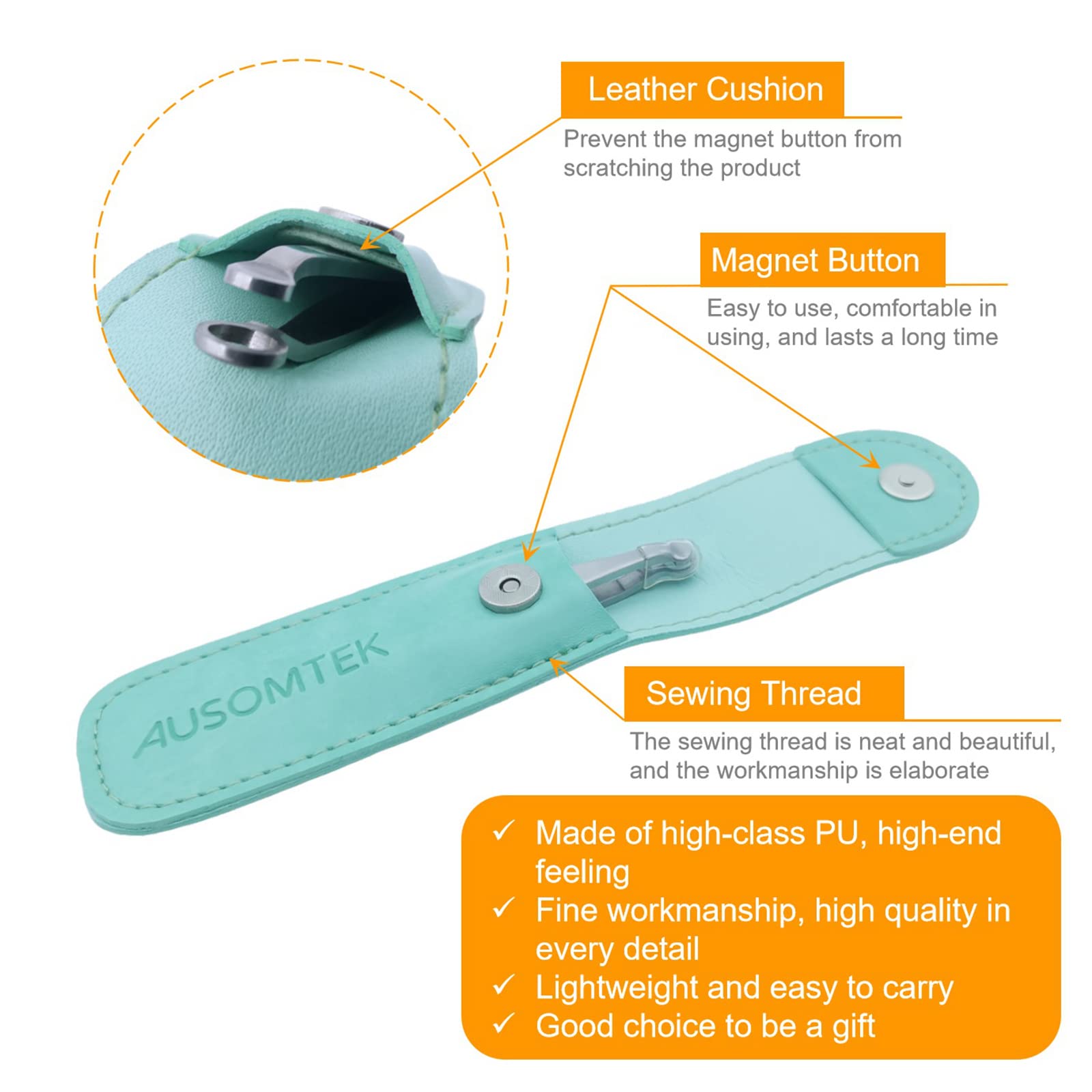 AUSOMTEK Nose Hair & Ear Hair Trimming Tweezers, Eyebrow Grooming Scissors, Eyelash Clipper - Image 3