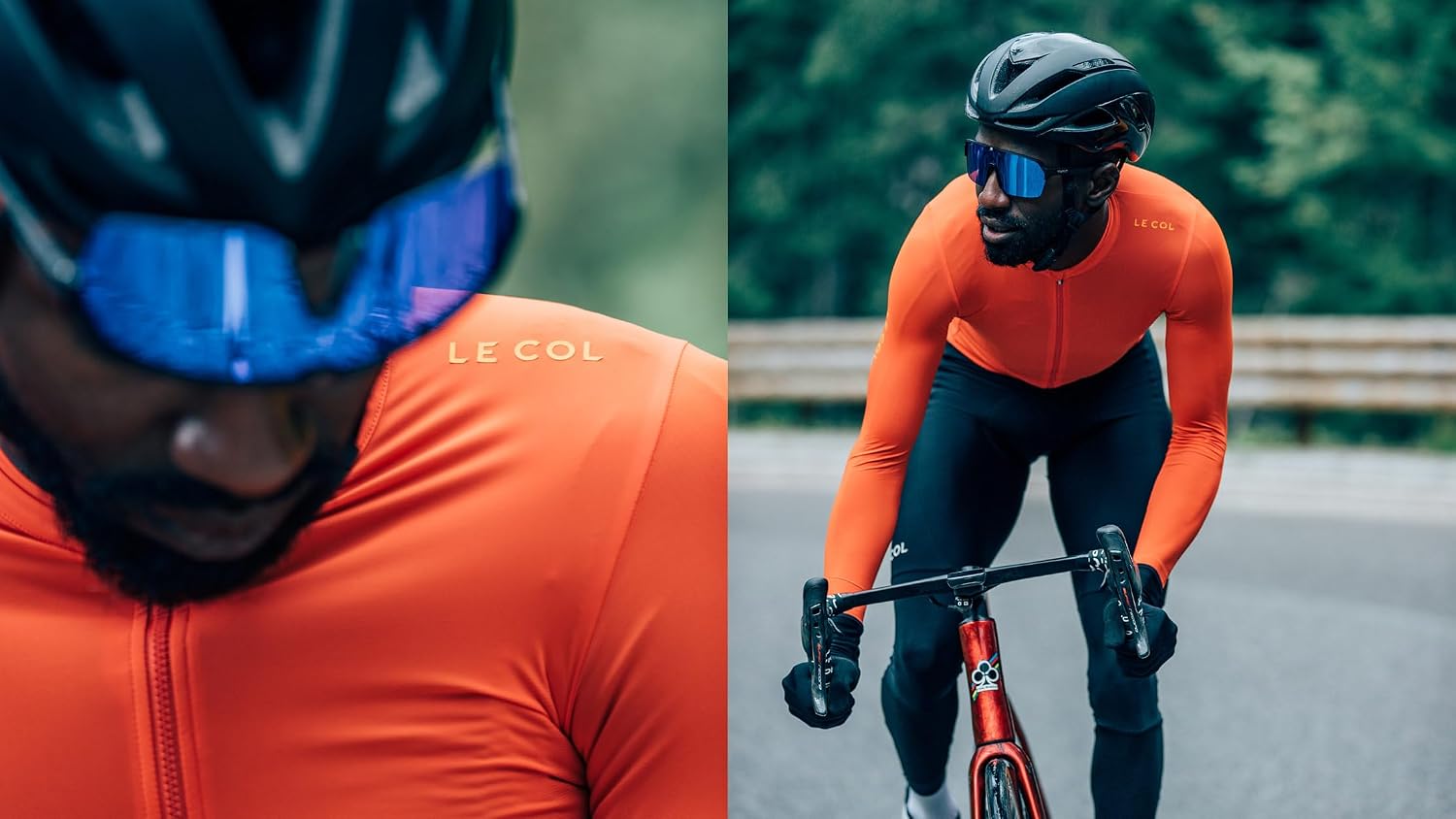 LE COL Men’s Pro Long Sleeve Jersey | Breathable Cycling Shirt | Rear Pockets, Force Lycra Construction, Zip Closure