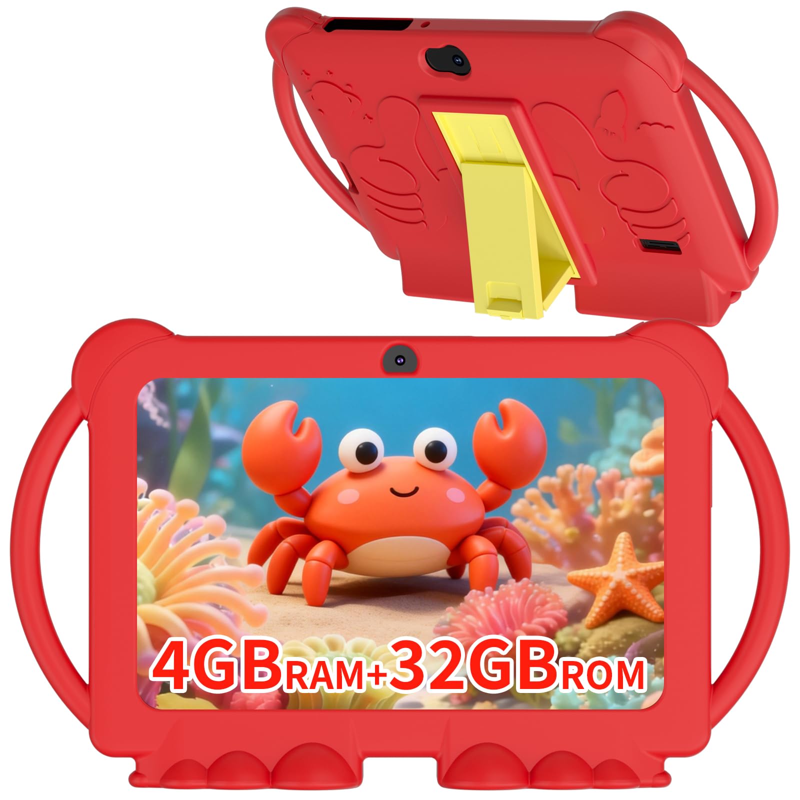 Tablet for Kids, Android 12 Kids Tablets 7 inch, Shockproof Case