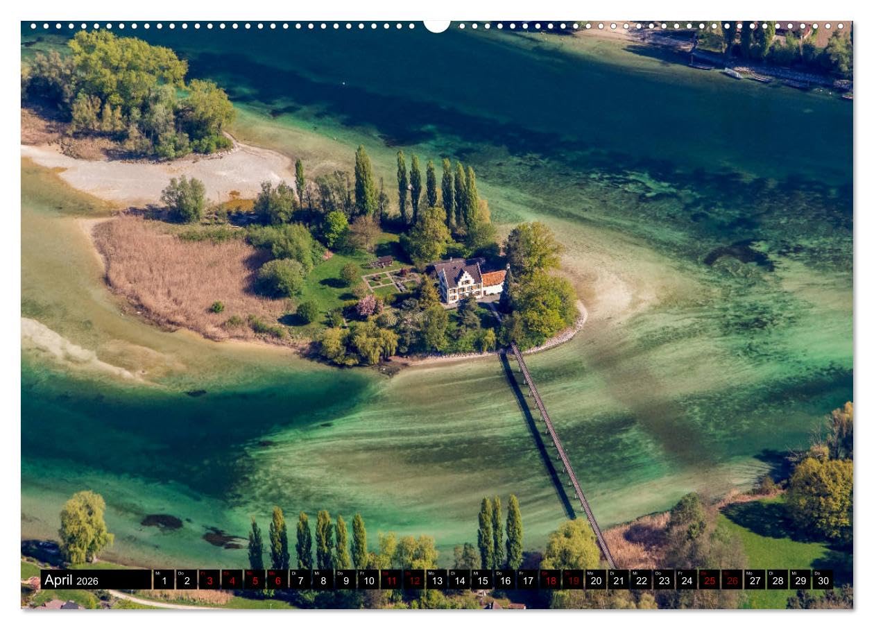 Schweizer Luftbilder (Wandkalender 2026 DIN A2 quer), CALVENDO Monatskalender: Bezaubernde Fotos aus Flugzeug & Drohne (CALVENDO Natur)