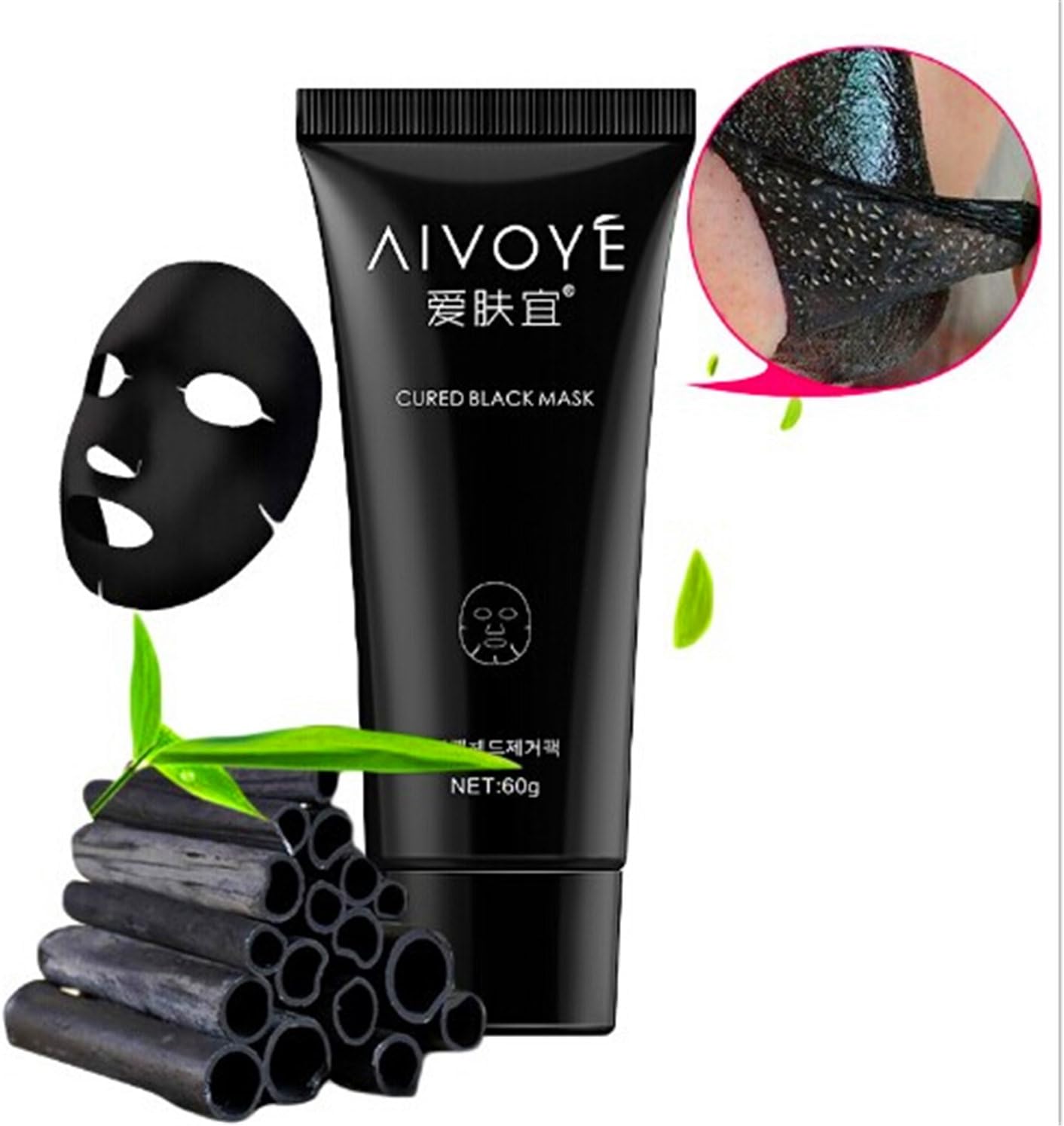 Blackhead Remover Cleaner Purifying Deep Cleansing Acne Black Mud Face Mask Peel-off
