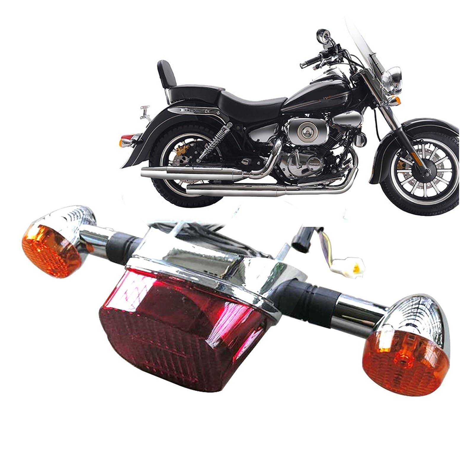 HASMI Intermitentes Moto LED Luz Trasera Original Para Motocicleta, Conjunto De Luz Trasera De Señal De Giro Izquierda Y Derecha Para Keeway Superlight 125 150 200