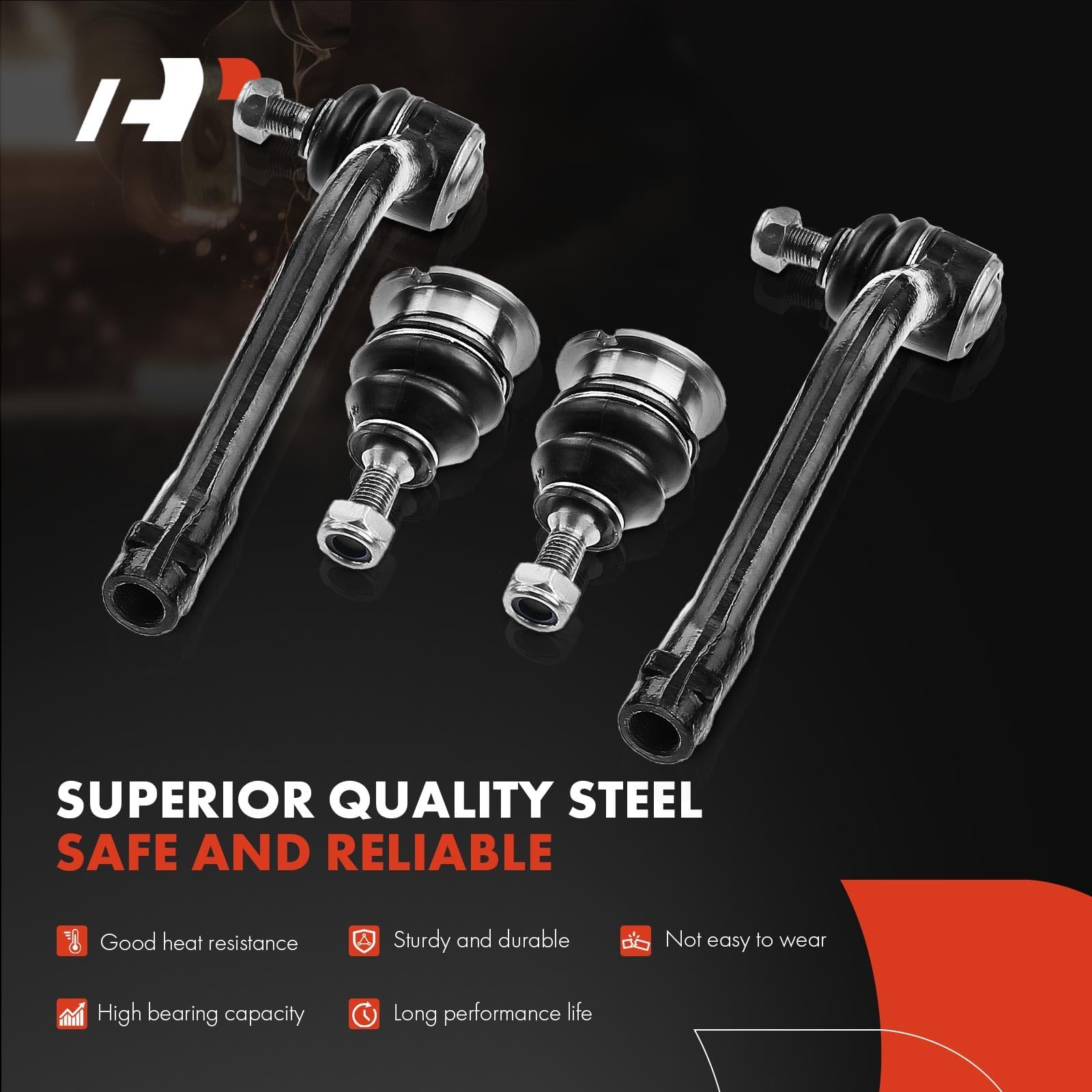 Headlights For Kia Cadenza Front Inner & Outer Tie Rod End Kit For Hyundai Azera, Sonata, Kia Optima/Cadenza Front Inner Outer Tie Rod Set - Foto 5