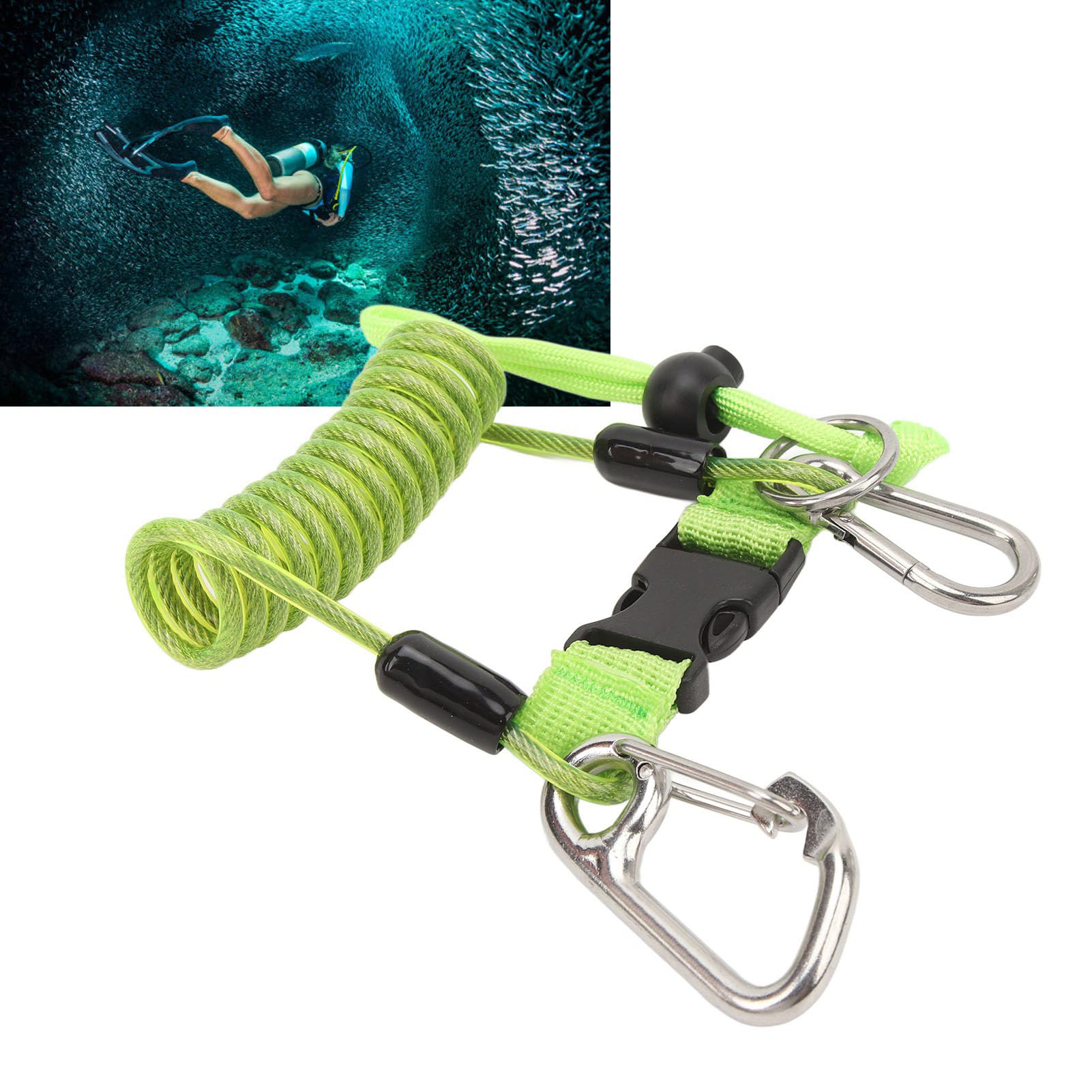 Diving Camera Hook Spring RopeDiving Anti Lost Hook Spring RopeDiving Camera Spring Rope, Diving Spring Rope Simple Installation Multifunctional Firm Practical Bikinis