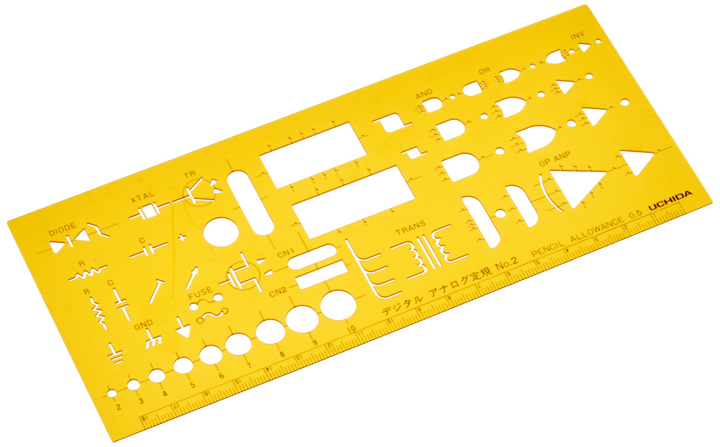 Règle analogique Uchida template 1-843-1710 pour pochoir et traçage précis