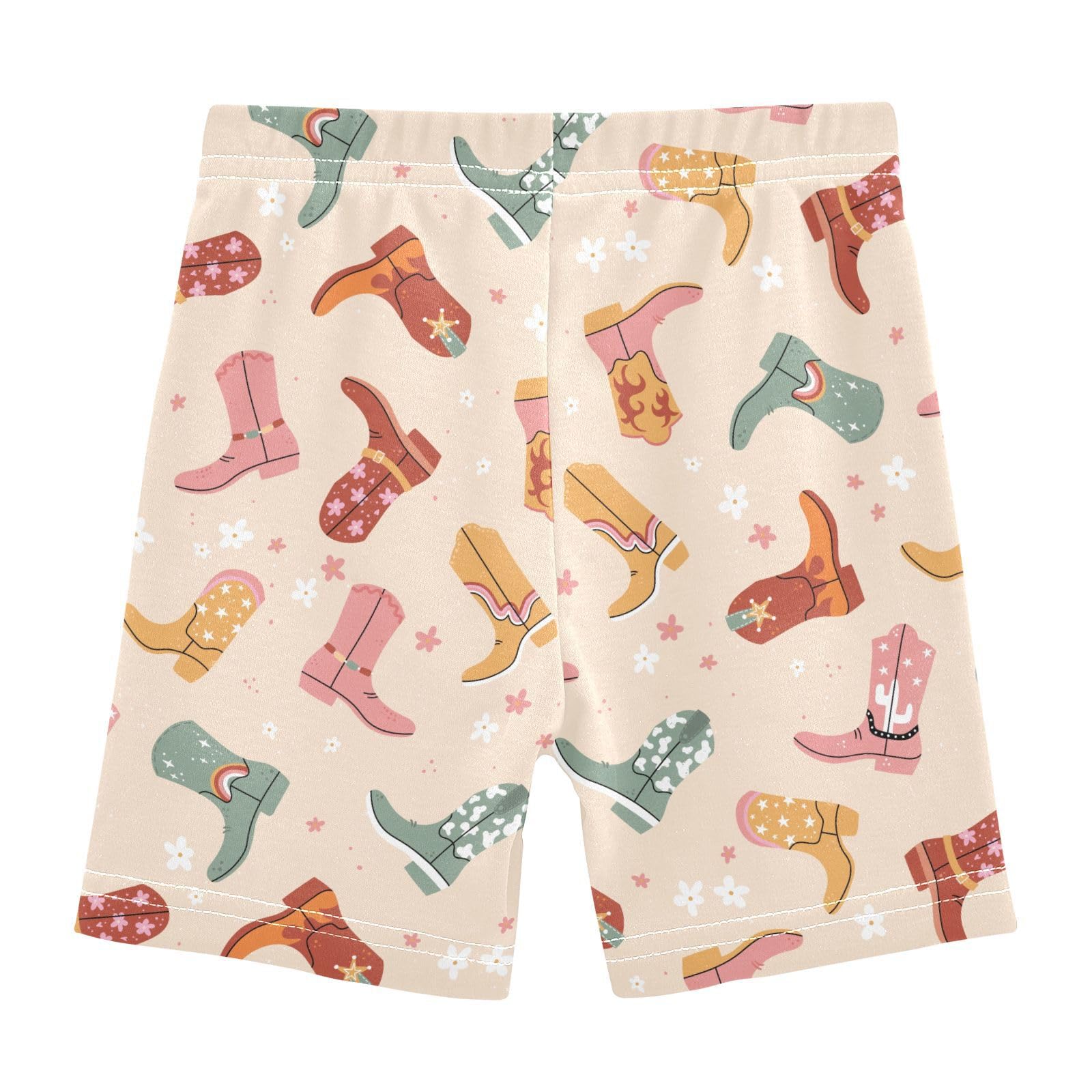 JHKKU Girls Cowboy Boots Shorts Cotton Cartwheel Bike Kids Biker Under Dress Dance Short Girl Clothes 5T