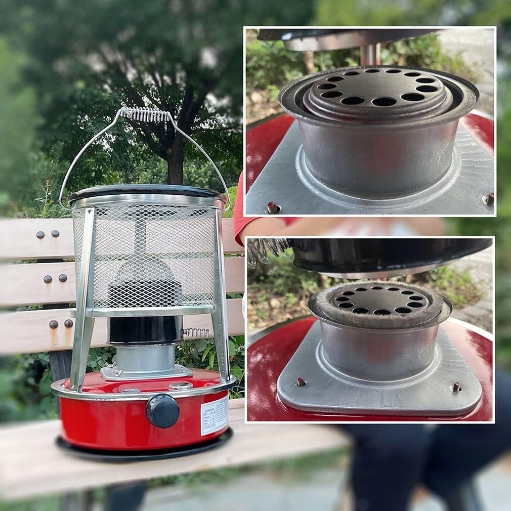 Namiotowy palnik naftowy regulowana siła ognia grzejniki do wewnątrz odkryty Camping grzejniki olejowe poręczna kuchenka kempingowa podgrzewacz(4.6L/Red)