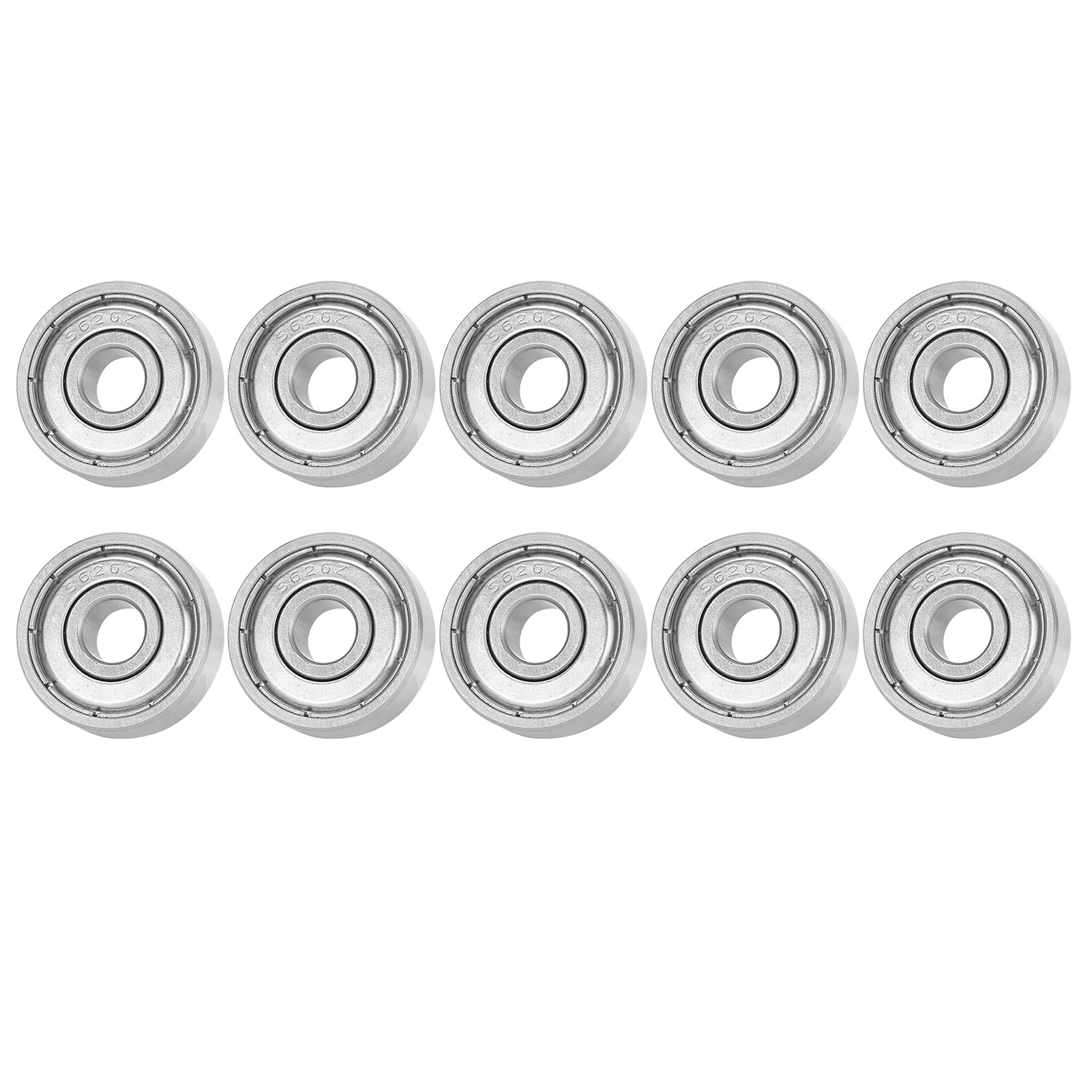 S626z Stainless Steel Ball Bearings Roller Skates Accessories 6x19x6mm 10pcs