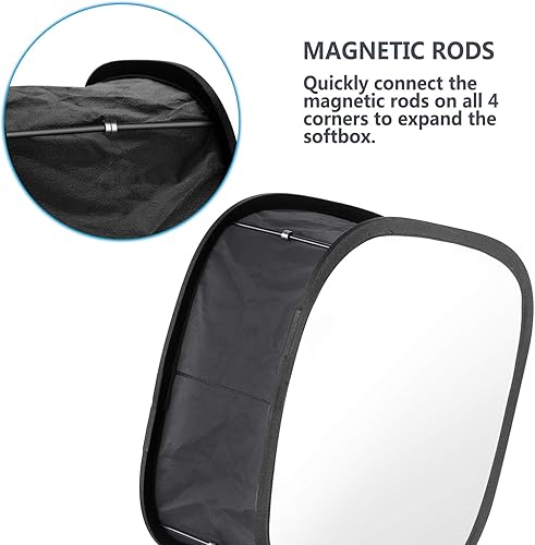 Miniatura 7 de NEEWER Paquete de 2 paneles de luz LED para luz de video 660 480, exterior de 16.3 x 6.5 pulgadas, interior de 9.8 x 8.7 pulgadas, difusor de luz