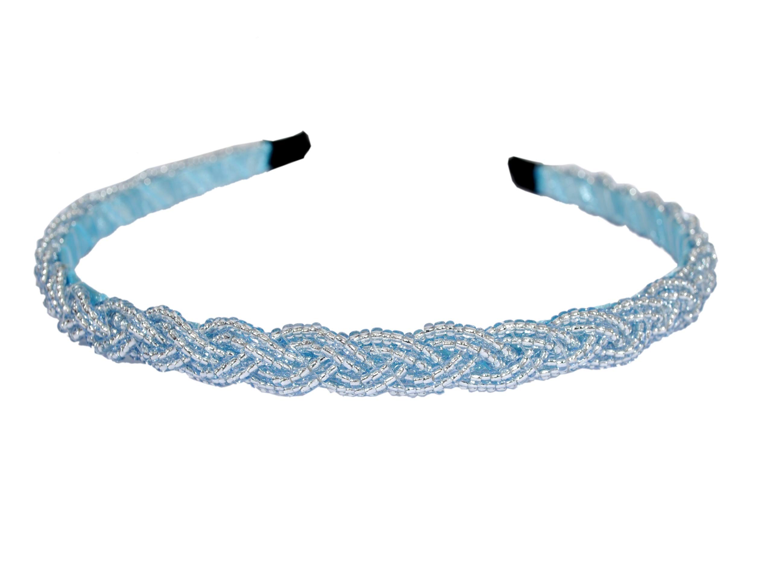 Vogue Hair Accessories New Limited Edition Metal Braid Beaded Fancy Party Wedding Hairband Hair Accessories for Girls and Women (Sky Blue) (B07X2W4B11) Amazon Price History, Amazon Price Tracker