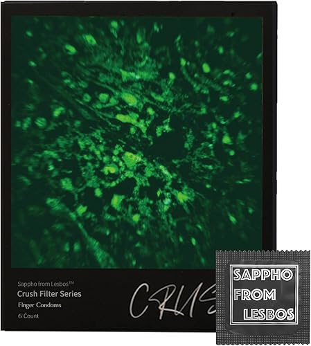 Crush Green Finger - Preservativos de látex lubricado ultradelgado para protección de ITS, sensible natural, 6 unidades, sin fragancia