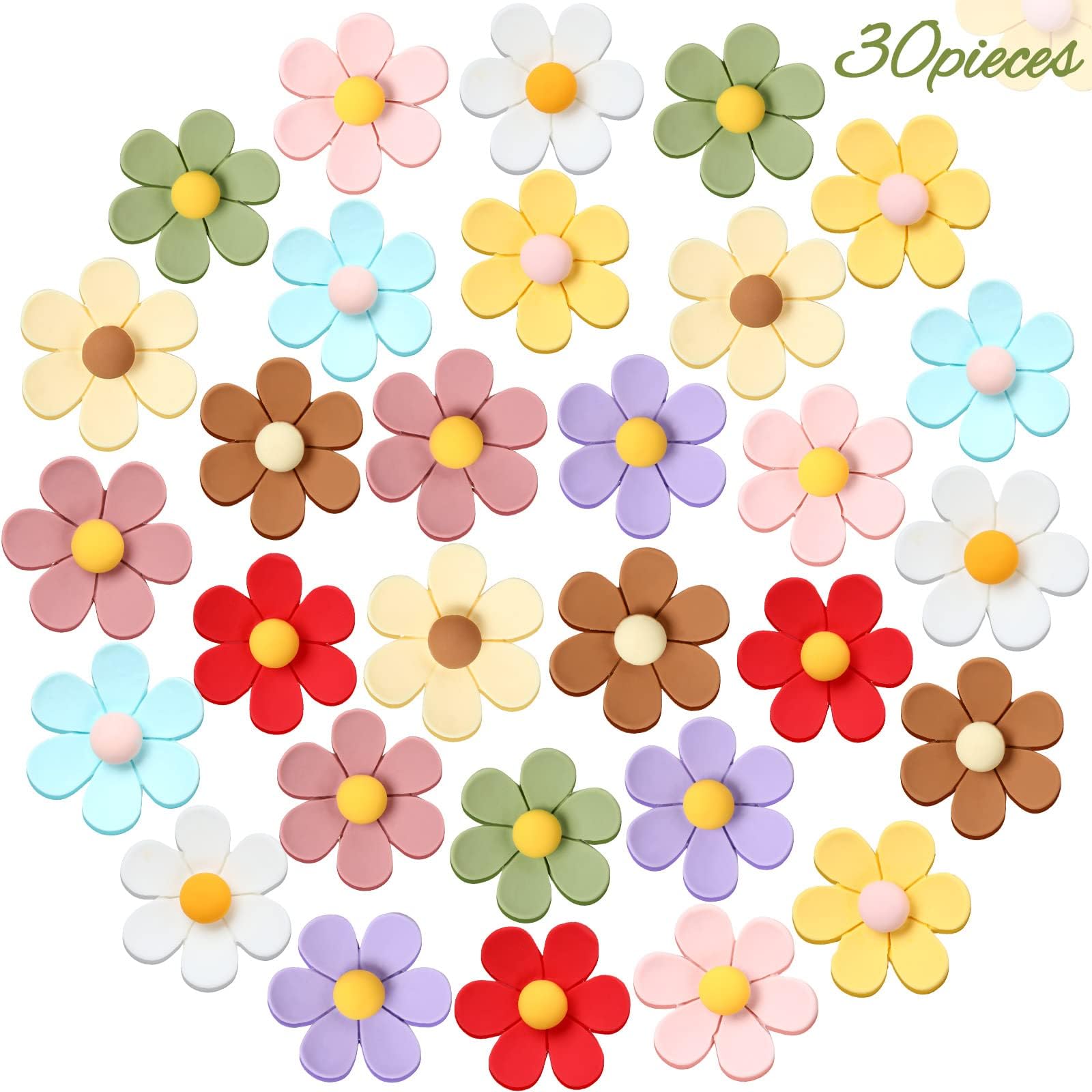 Cute Flower Fridge 20Pack (4 Colors, 3 Sizes) 3D