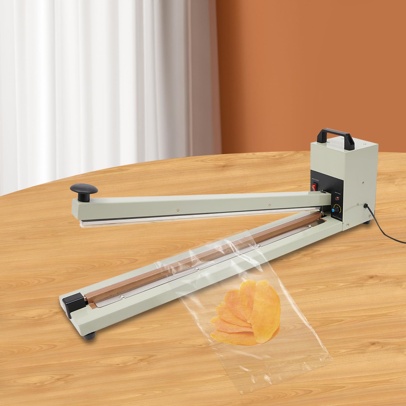 Heißsiegelgerät 87 * 19 * 30cm Hand-Impuls-Siegelgerät 750W Handdruckende Verpackungsgerät 3mm 8 Stufen Einstellbare Temperatur