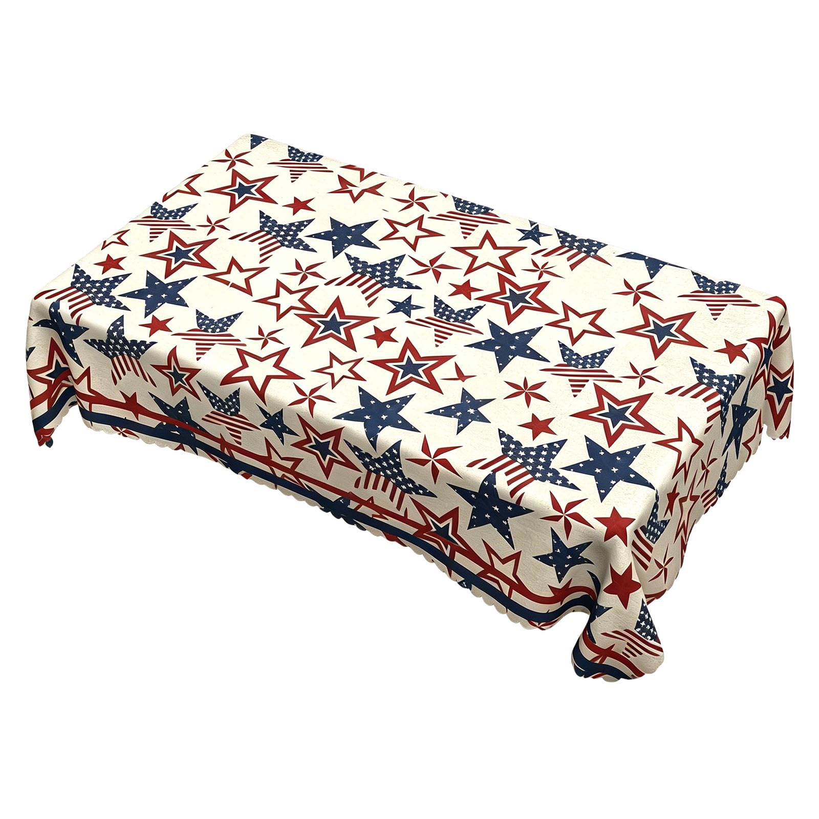 Piceioep Americans Flag Themed Dining Table Cover with Fade Look for Holiday Parties Nordics Fashion Home Fabric