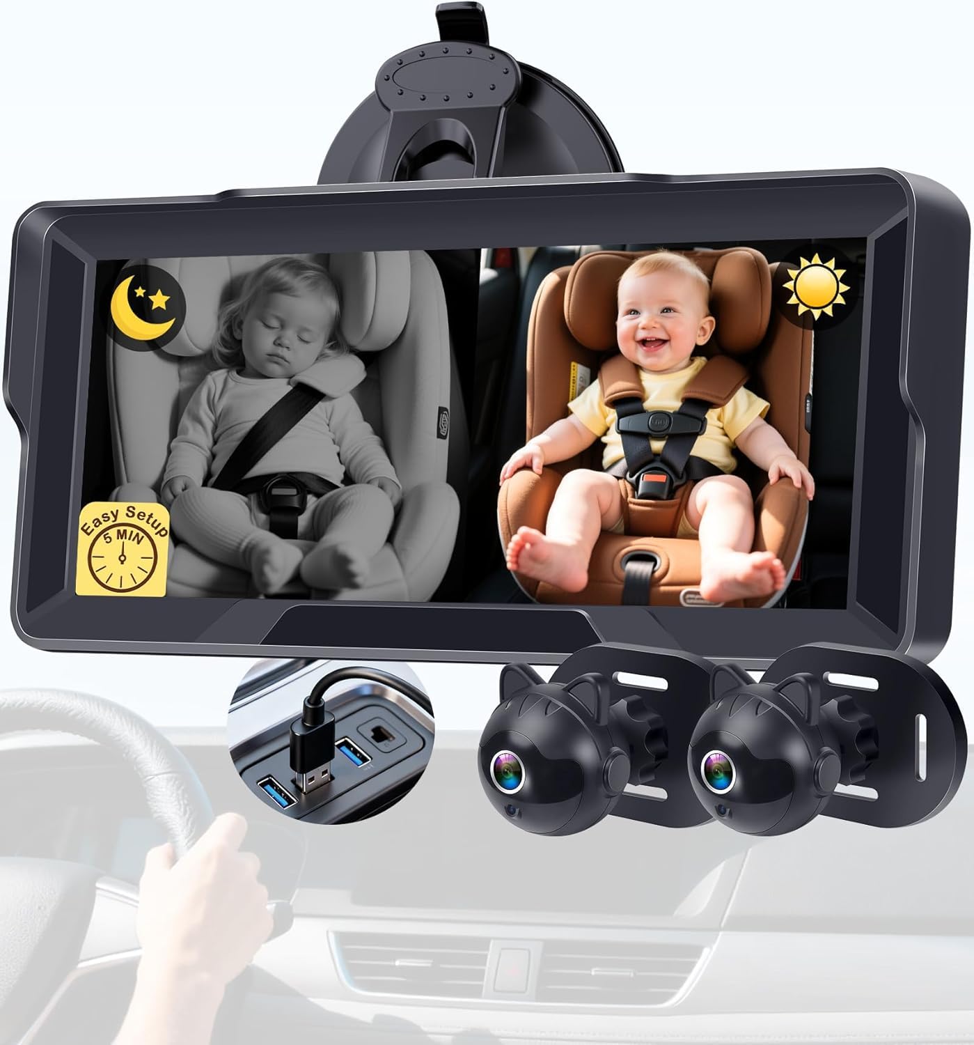 Thybro T62 Dual Baby Car Camera