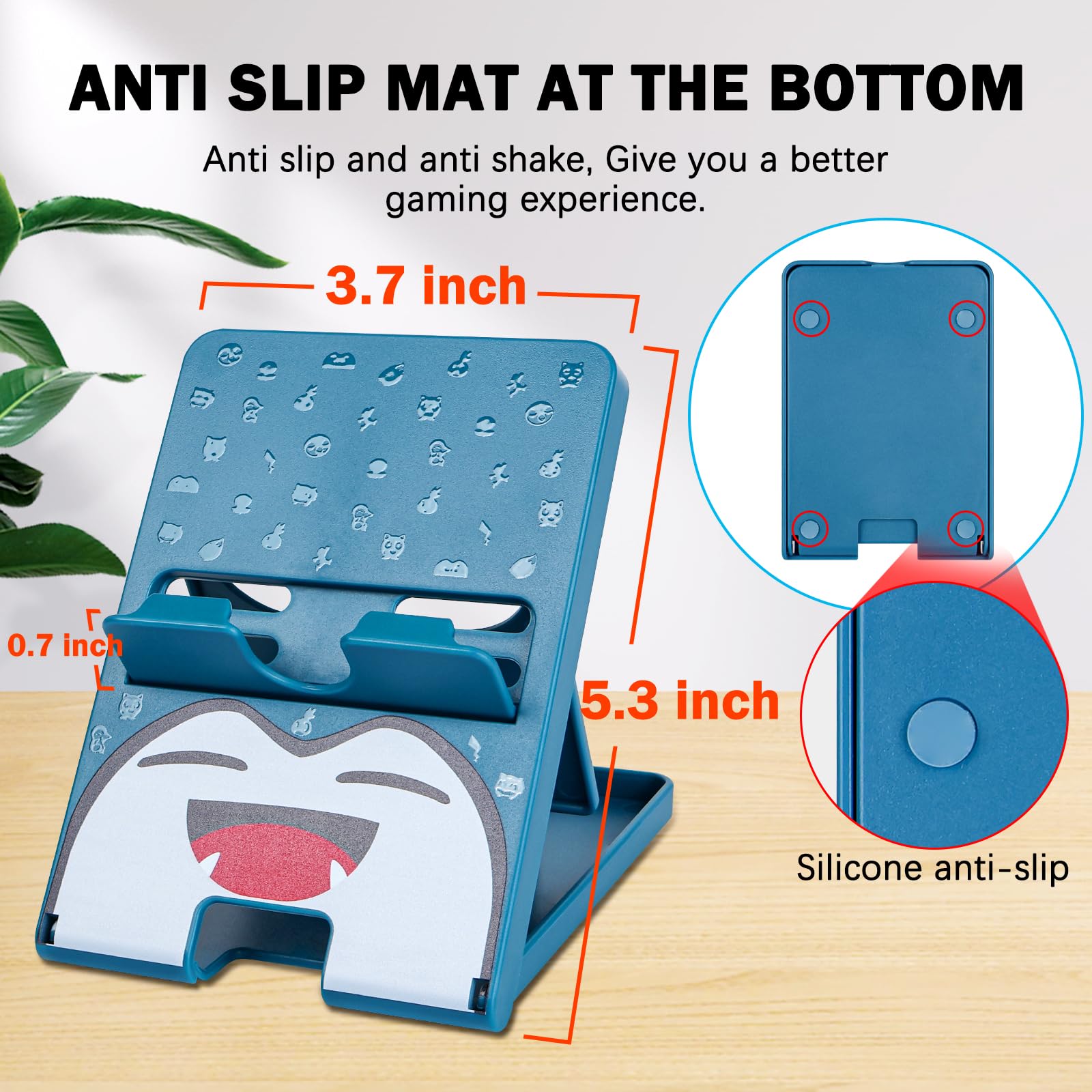 DLseego Ständer kompatibel mit Switch/Switch OLED/Switch Lite, faltbarer Schalterständer, kompaktes Design, verstellbarer Playstand für Switch-Konsole,sind rutschfest,Blau